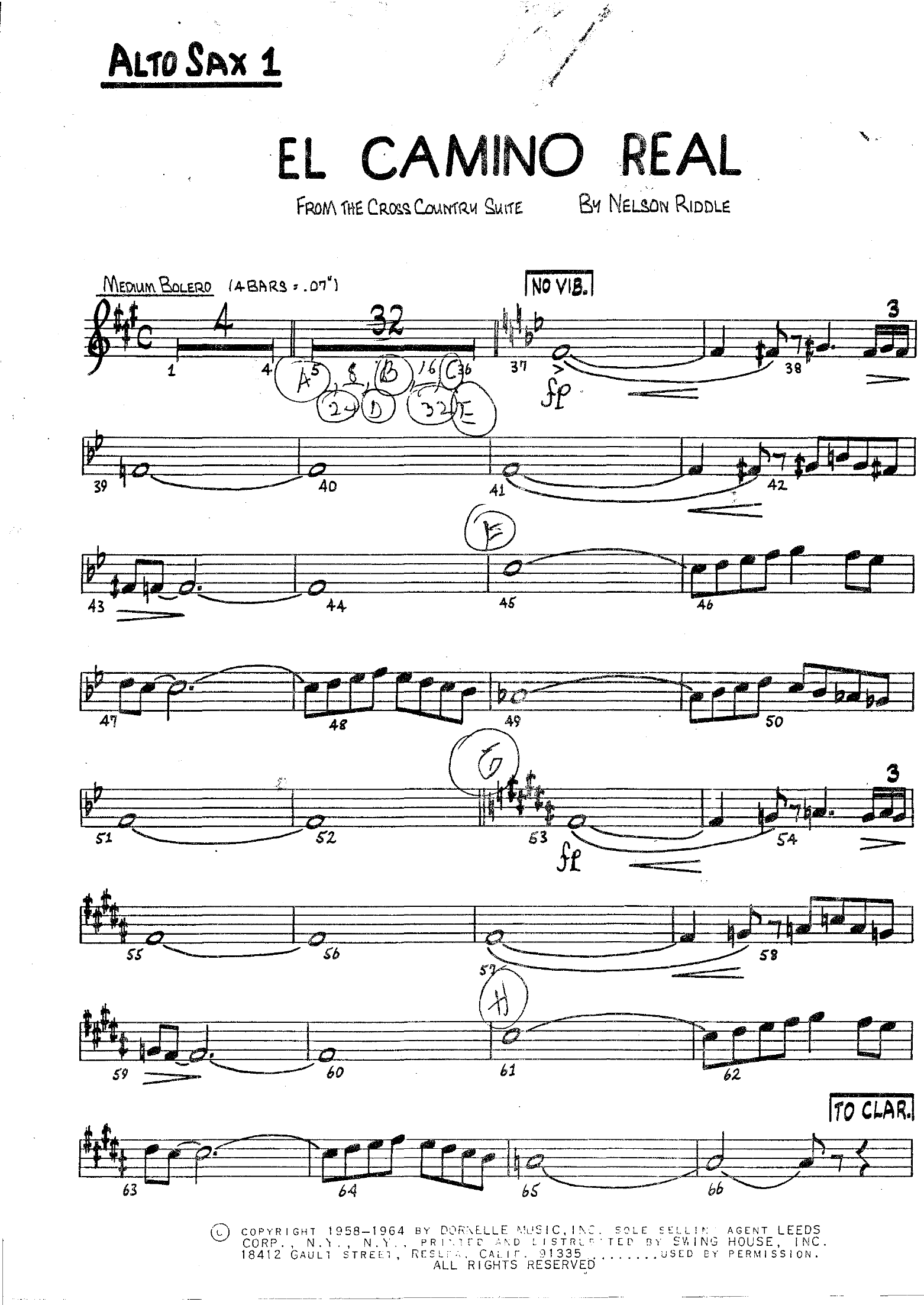 El Camino Real (N.Riddle) Bolero