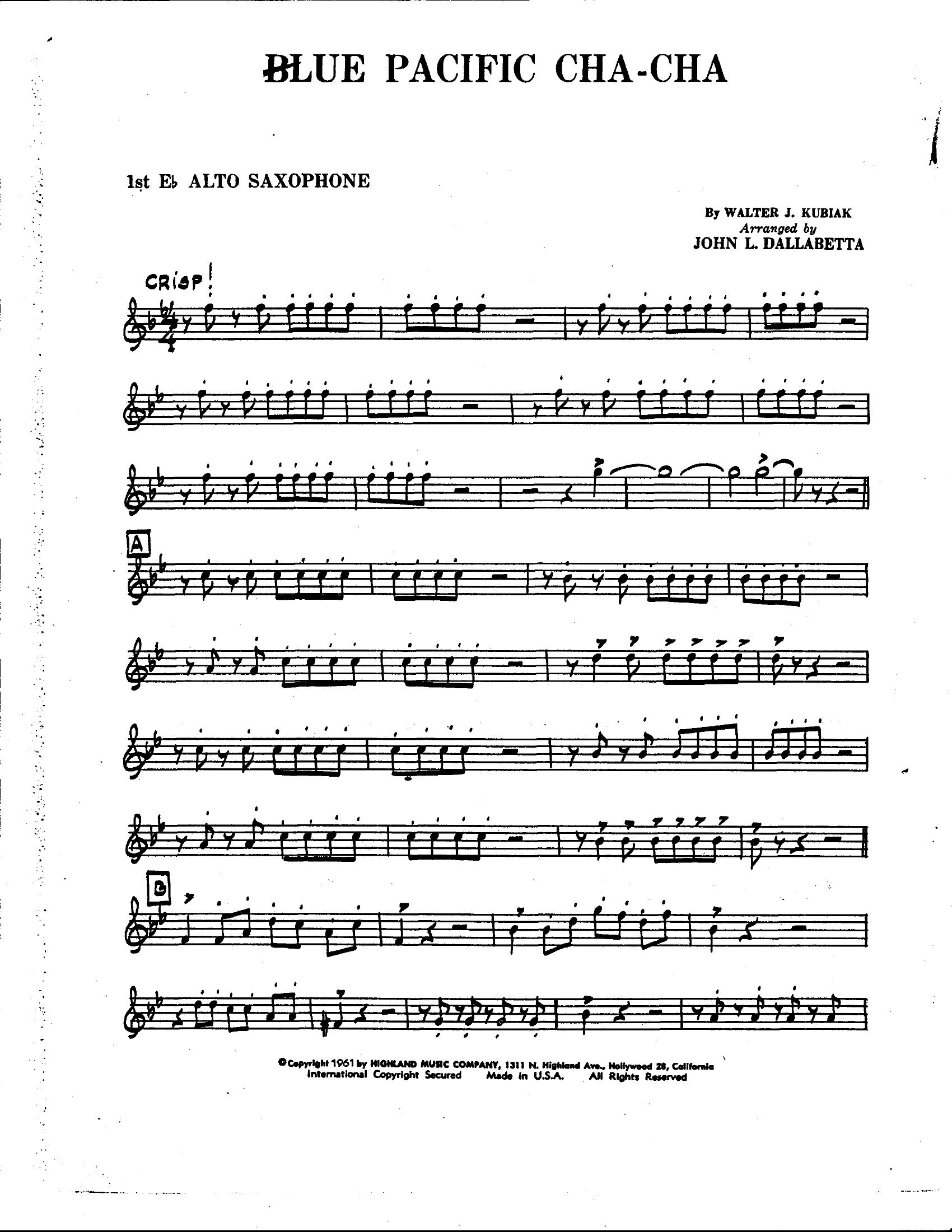 Blue Pacific Cha-Cha (John L. Dallabetta)