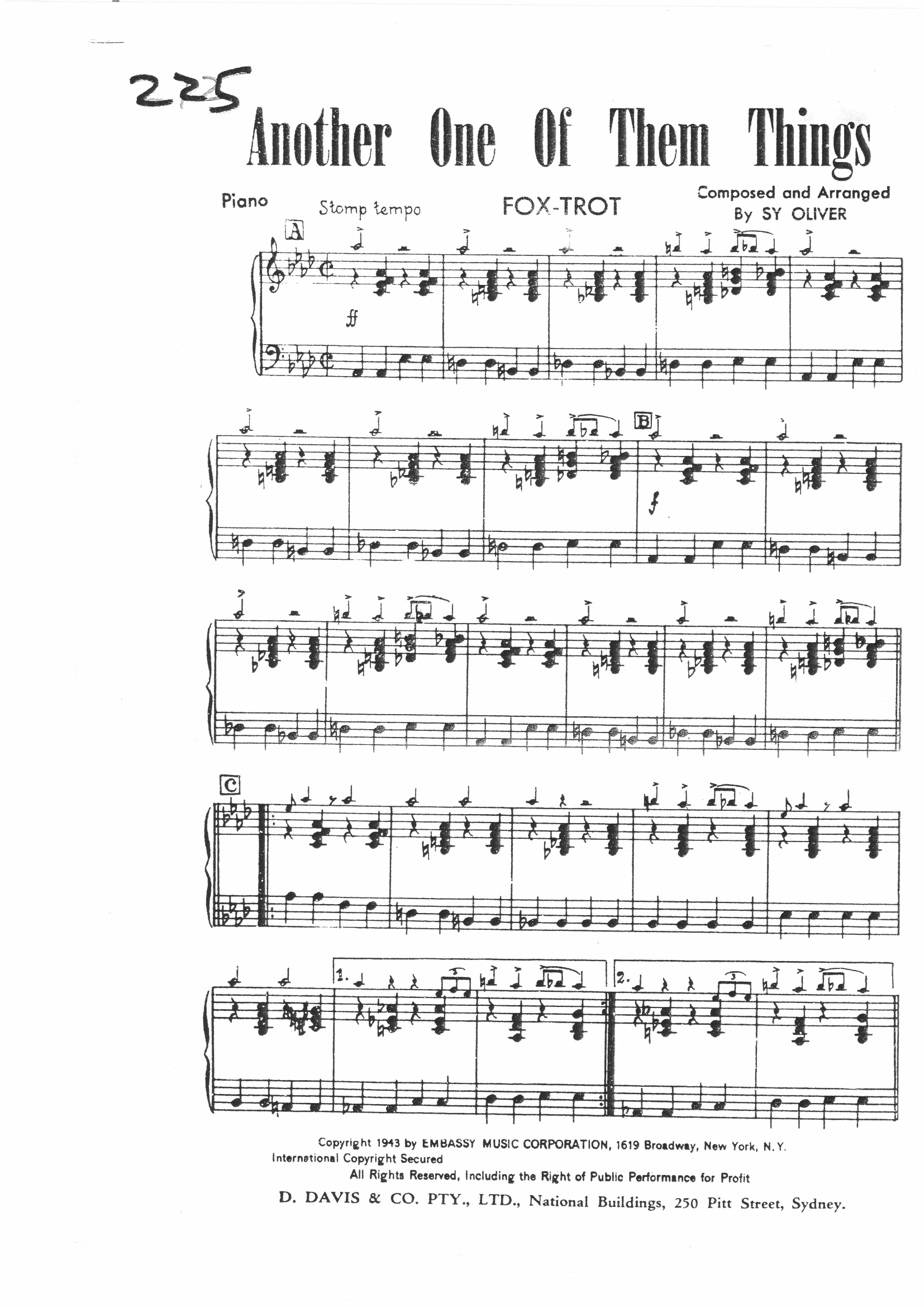 Another One Of Them Things (No3Trp;2Trb