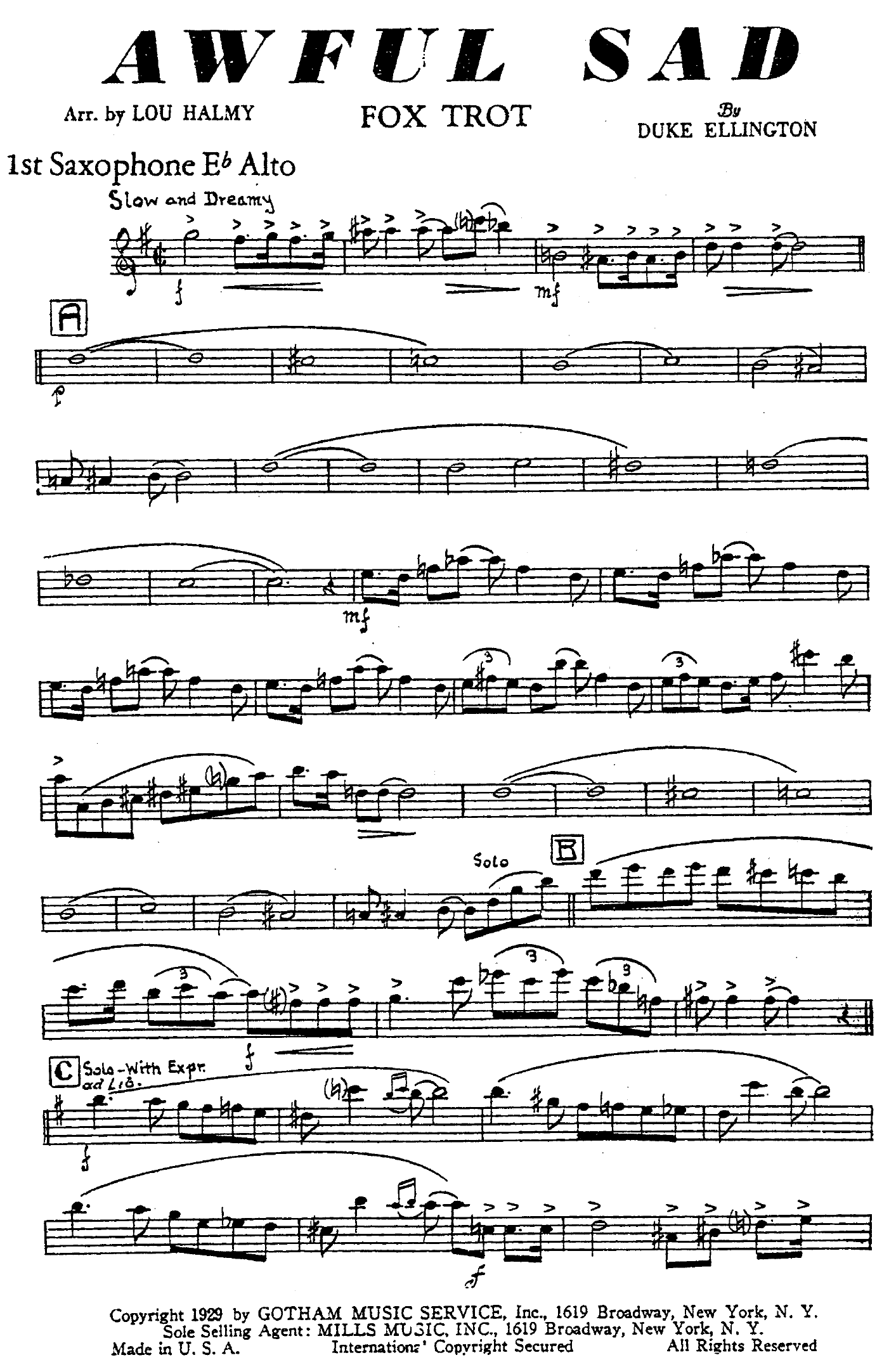 Awful Sad (D.Ellington) 3213