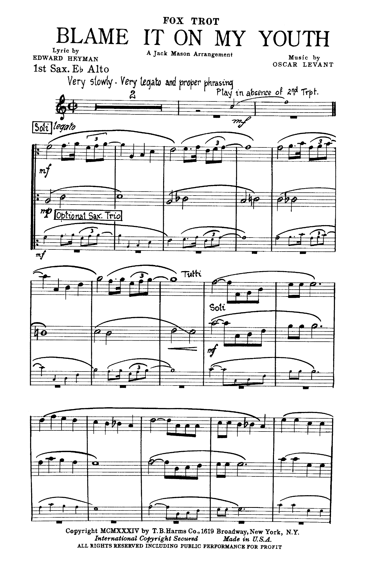 Blame It On My Youth (J.Mason)