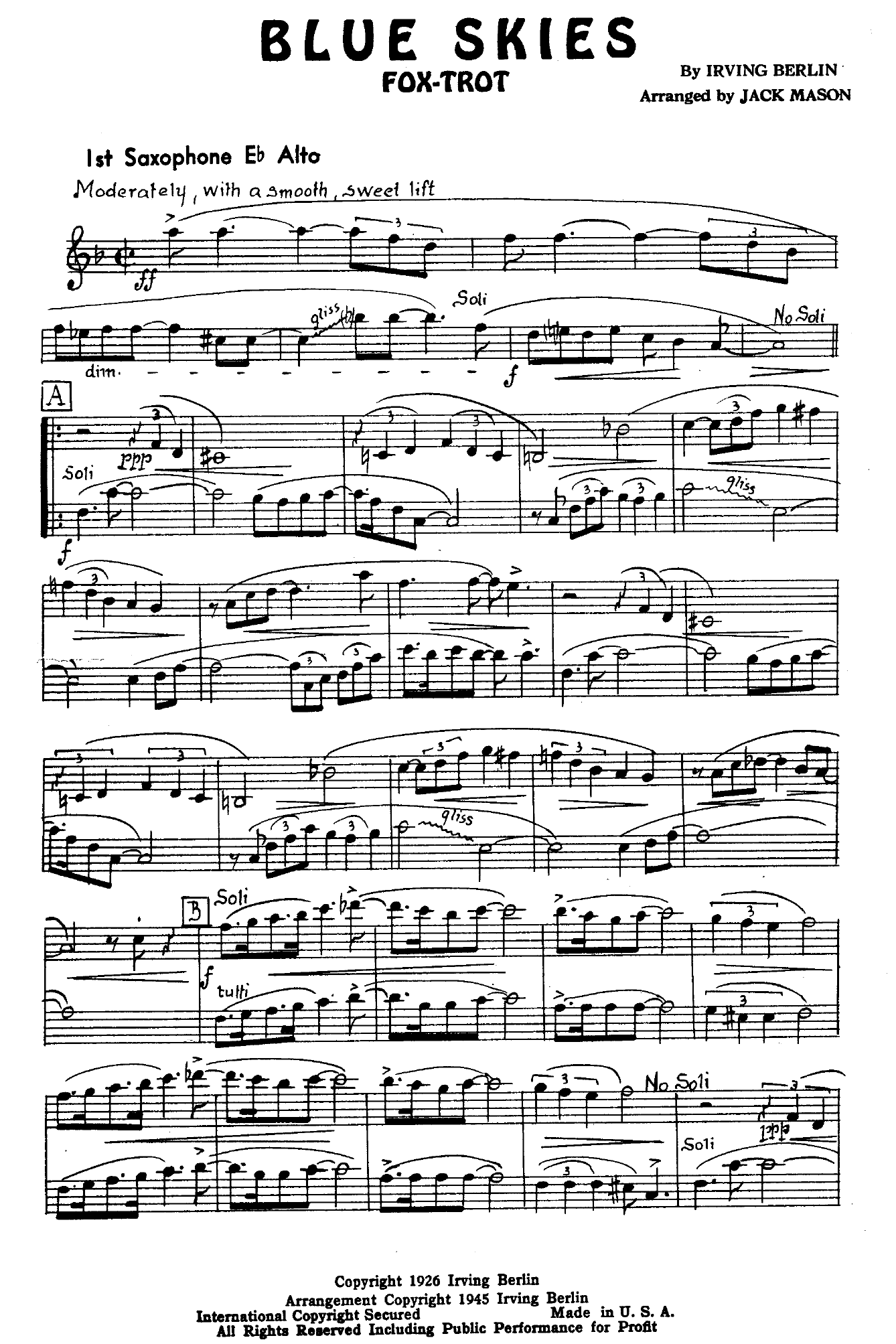 Blue Skies (J.Mason)