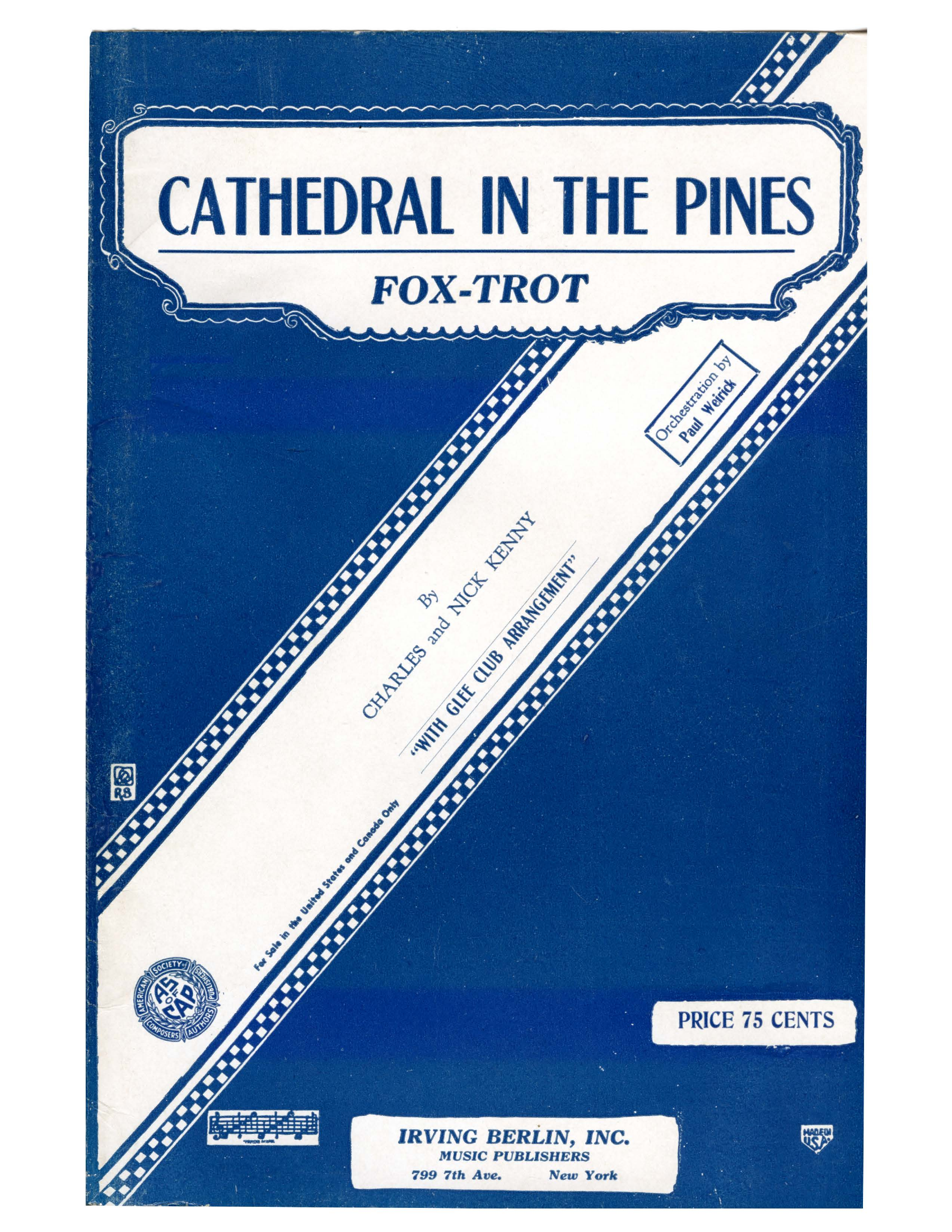 Cathedral In The Pines (P.Weirick) Vocal Trio - Foxtrot