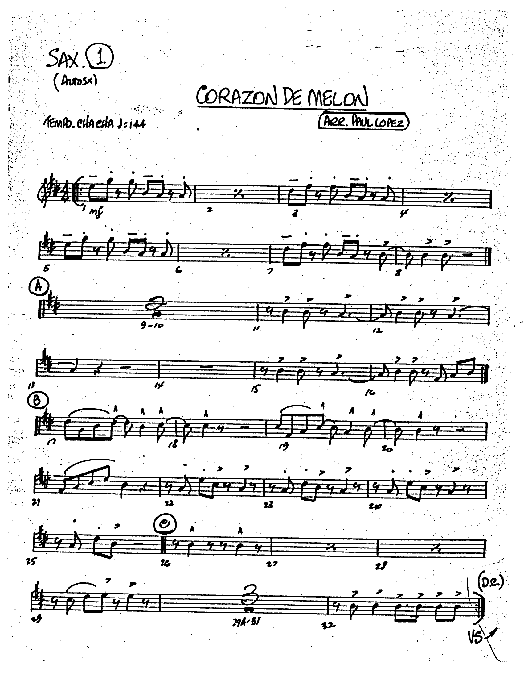 Corazon De Melon (P.Lopez) Cha Cha