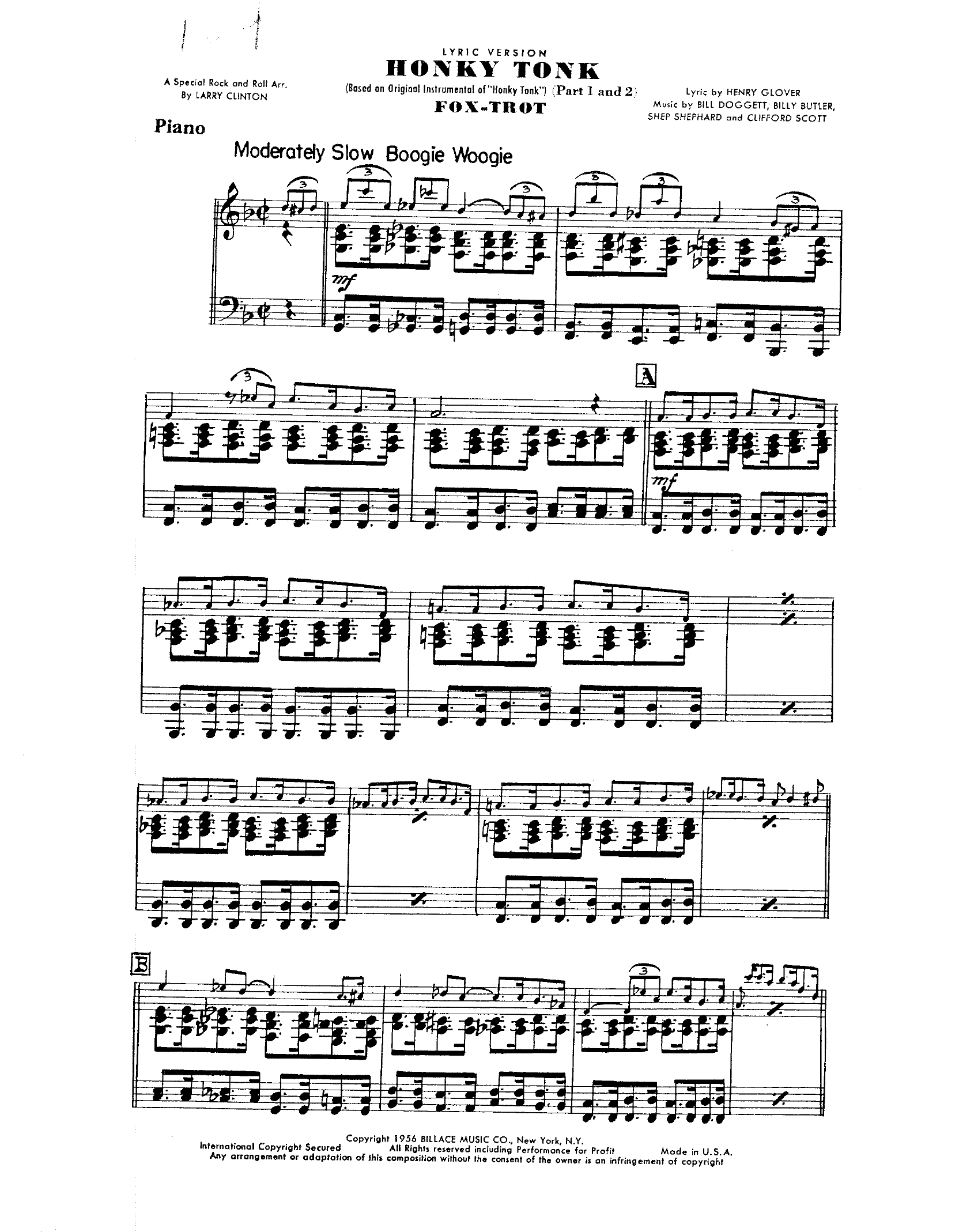 Honky Tonk (L.Clinton) Boogie-Woogie