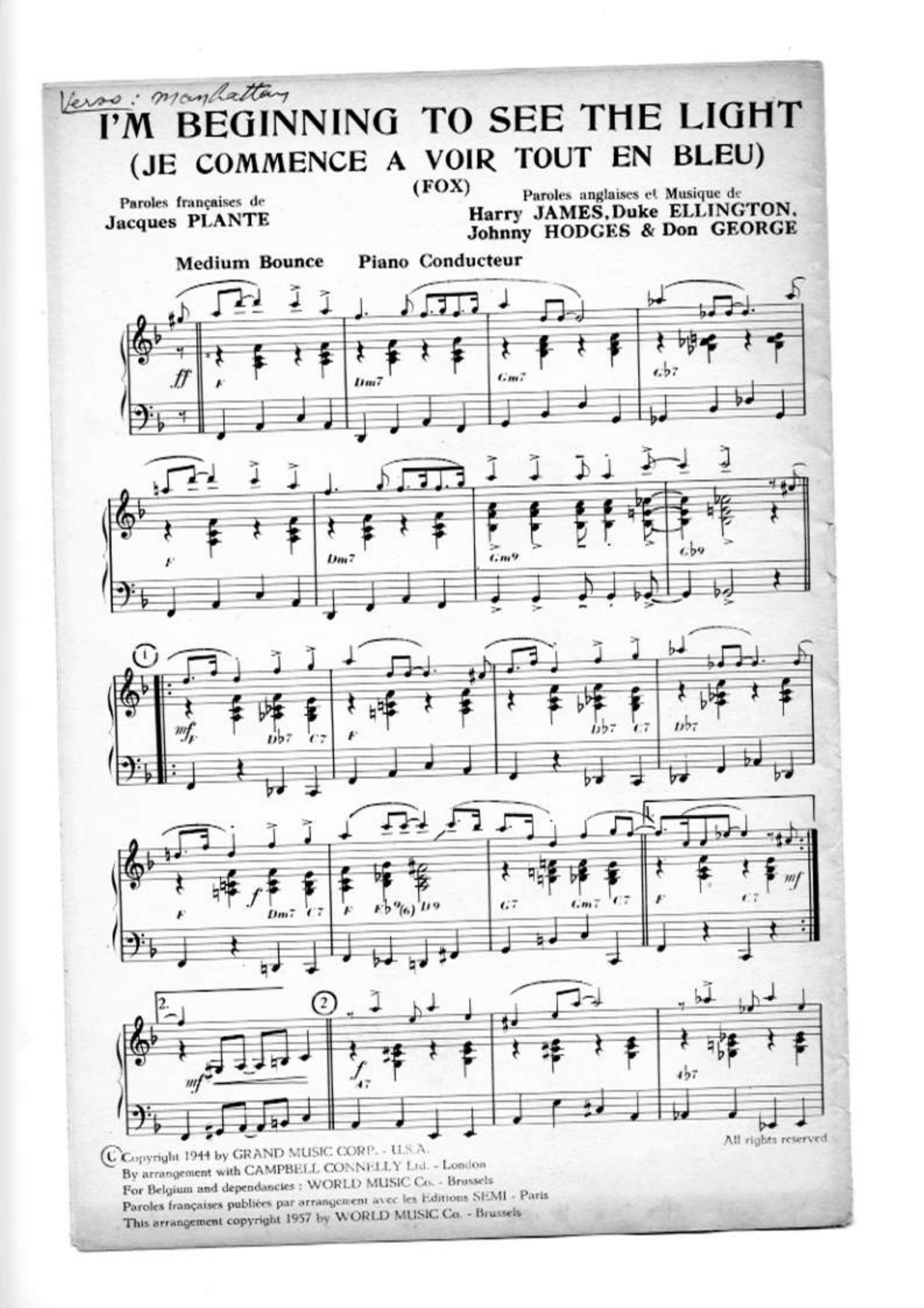 I'm Beginning To See The Light (J.Plante) Foxtrot