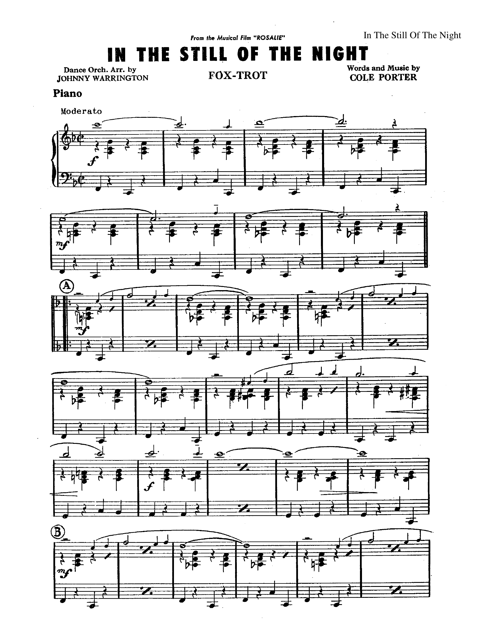 In The Still of The Night (J.Warrington)