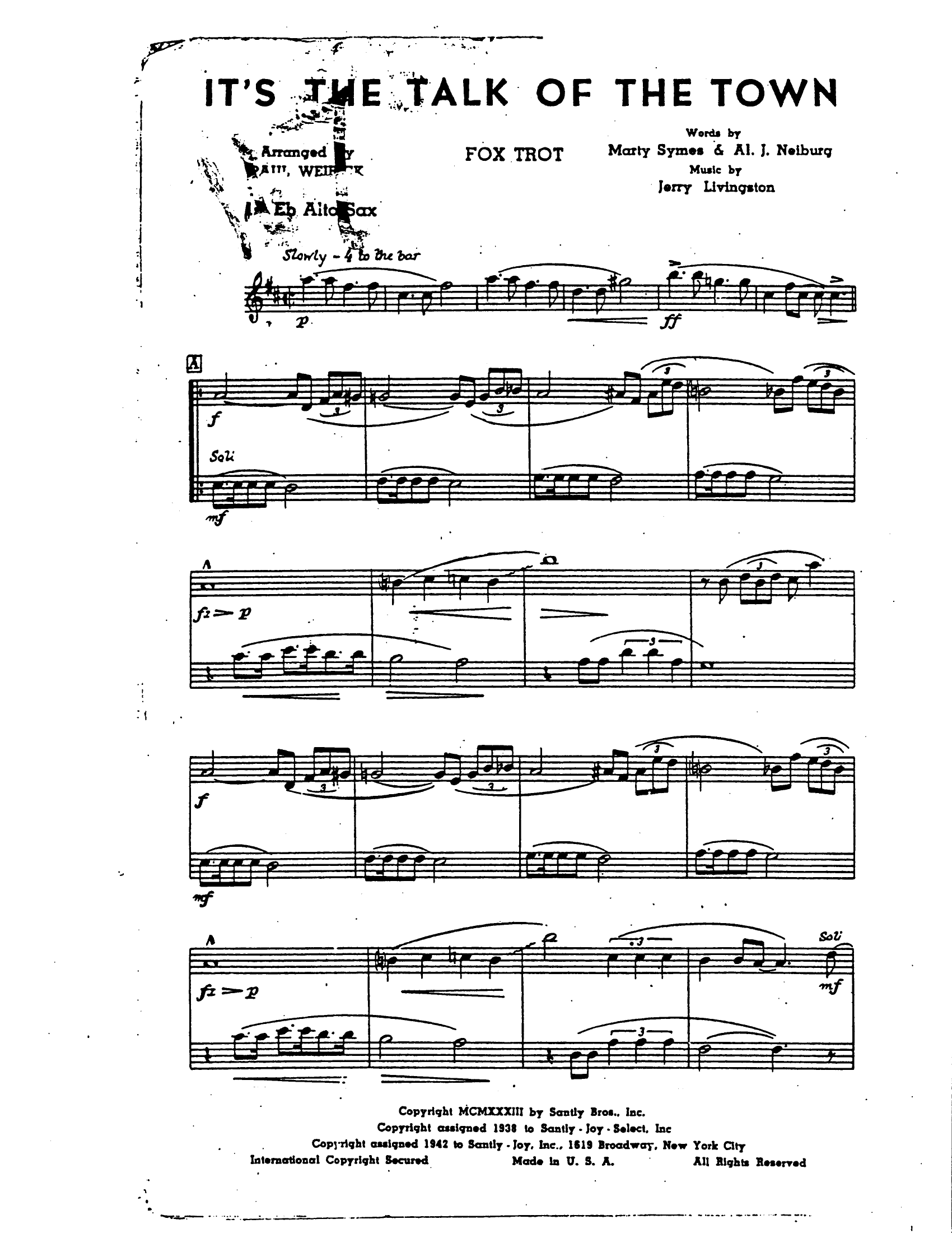 It's The Talk Of The Town (P.Weirick)