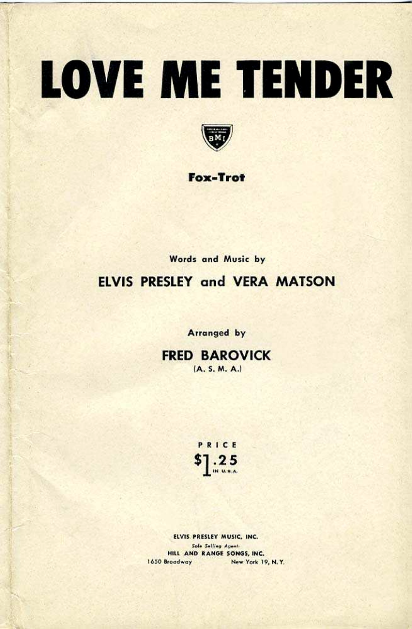 Love Me Tender (F.Barovick)