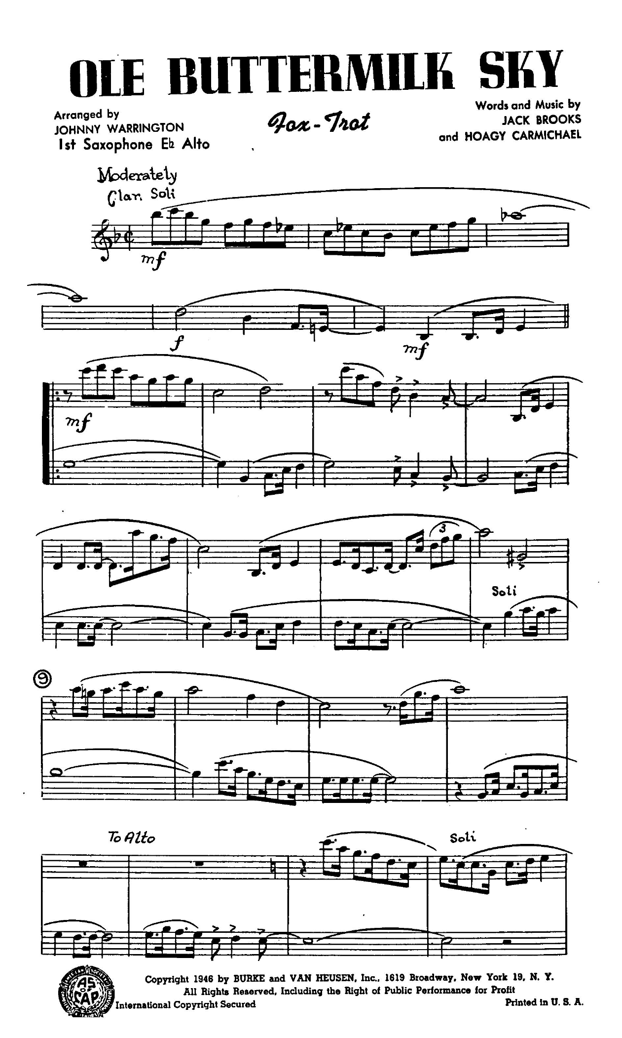 Old Buttermilk Sky (J.Warrington) Foxtort