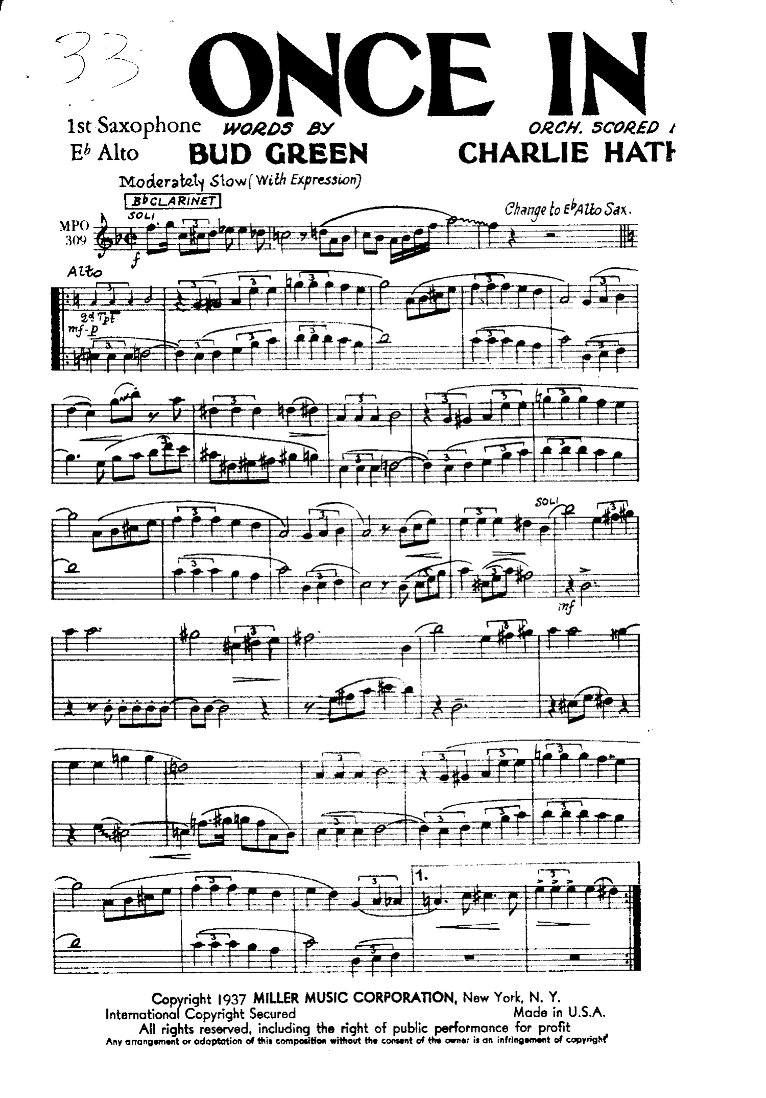 Once In A While (C.Hathaway)