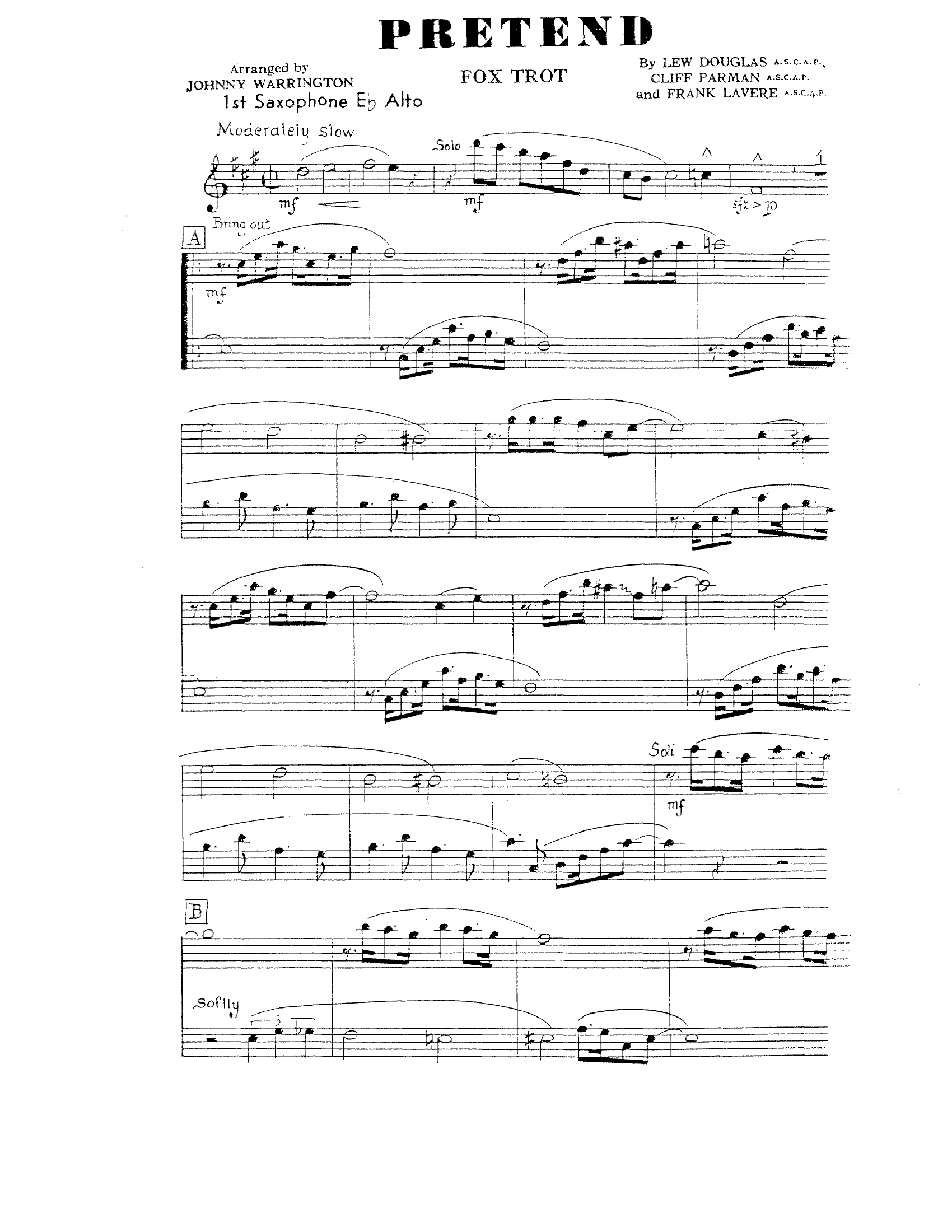 Pretend (J.Warrington)