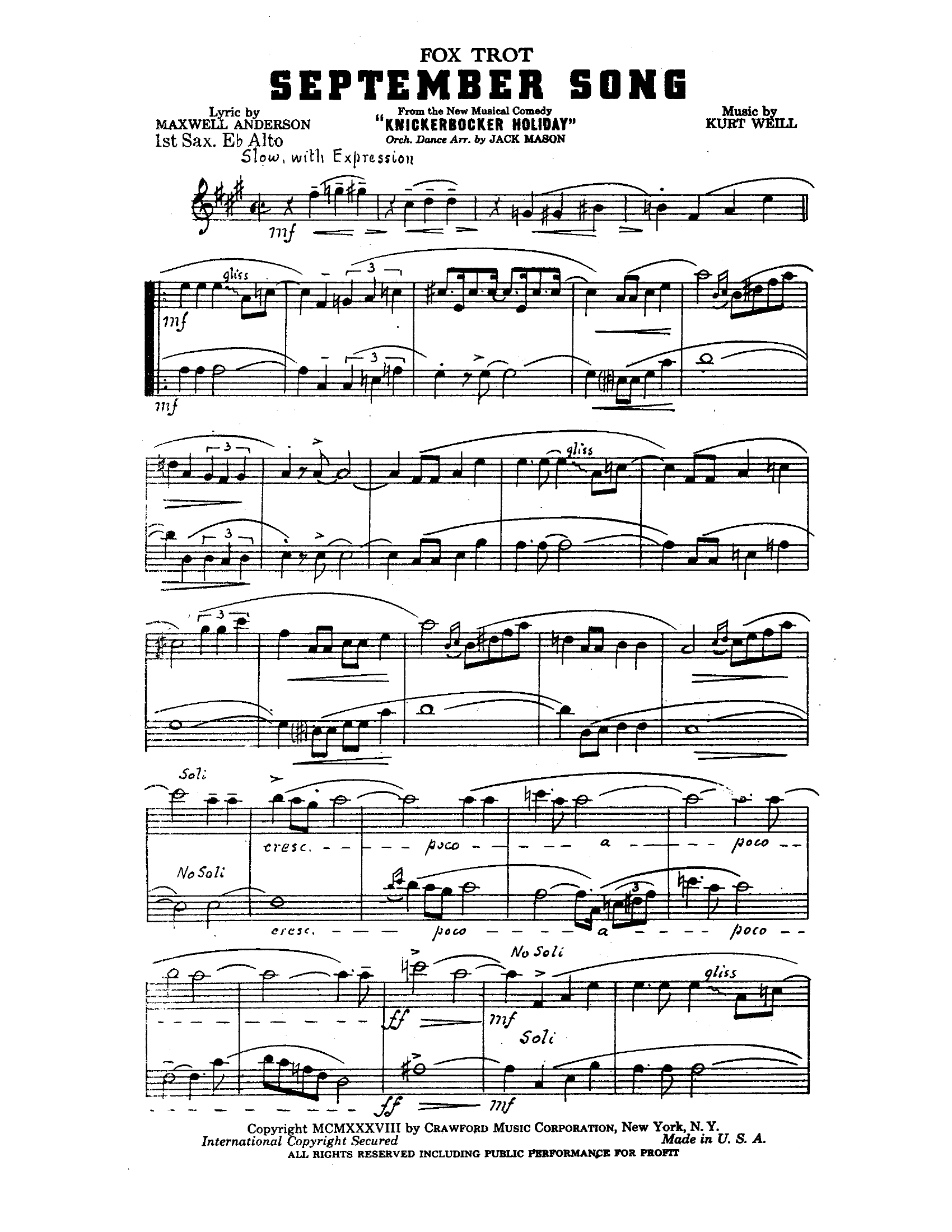 September Song (J.Mason) - Foxtrot