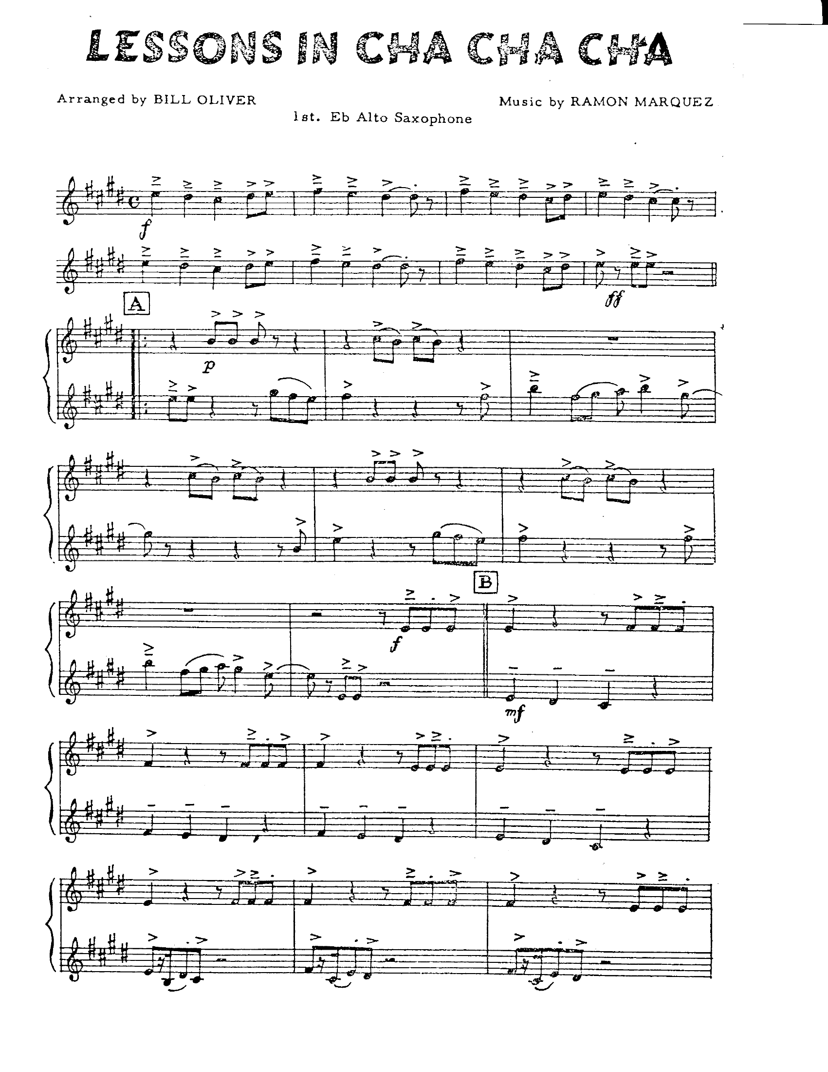 Lessons In Cha Cha Cha (B.Oliver)