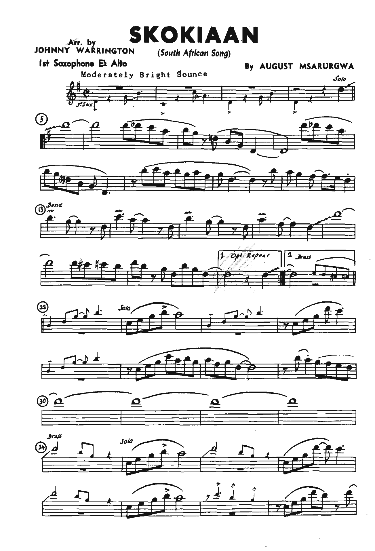 Skokiaan (J.Warrington)