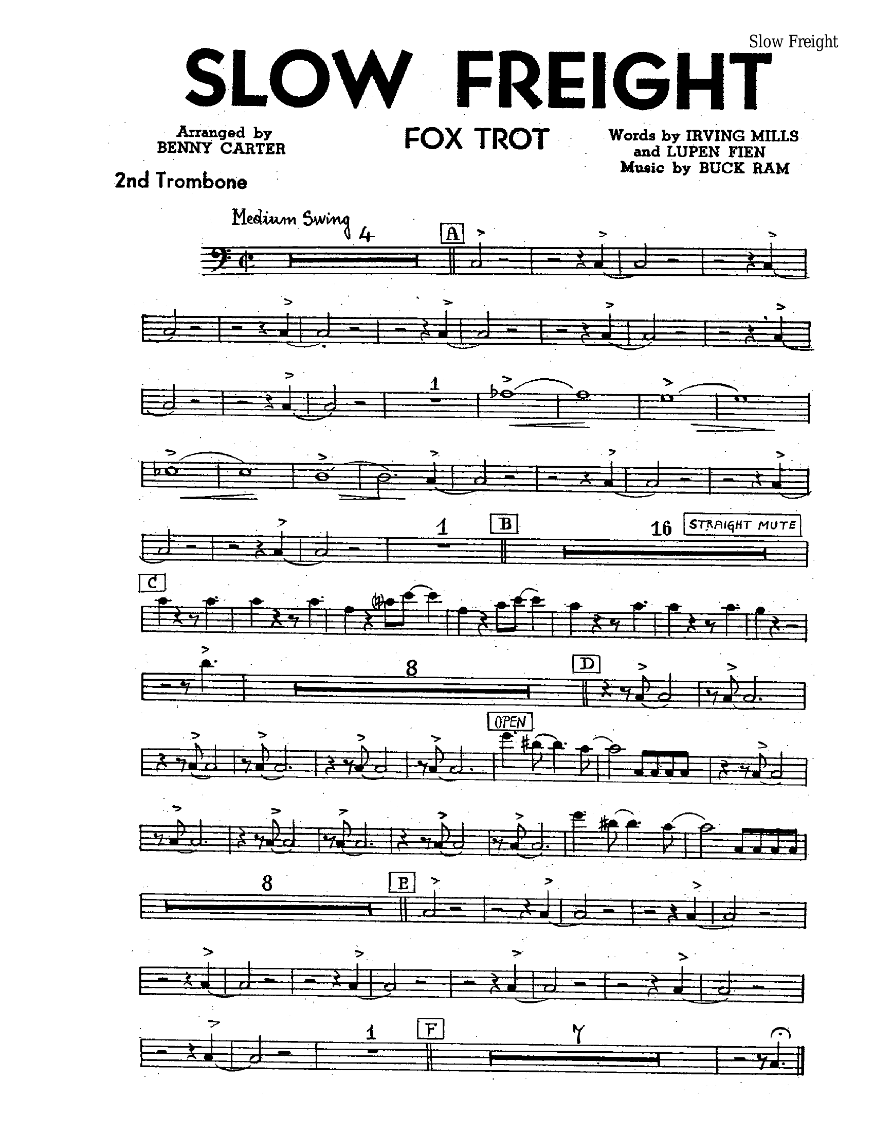 Slow Freight (B.Carter)