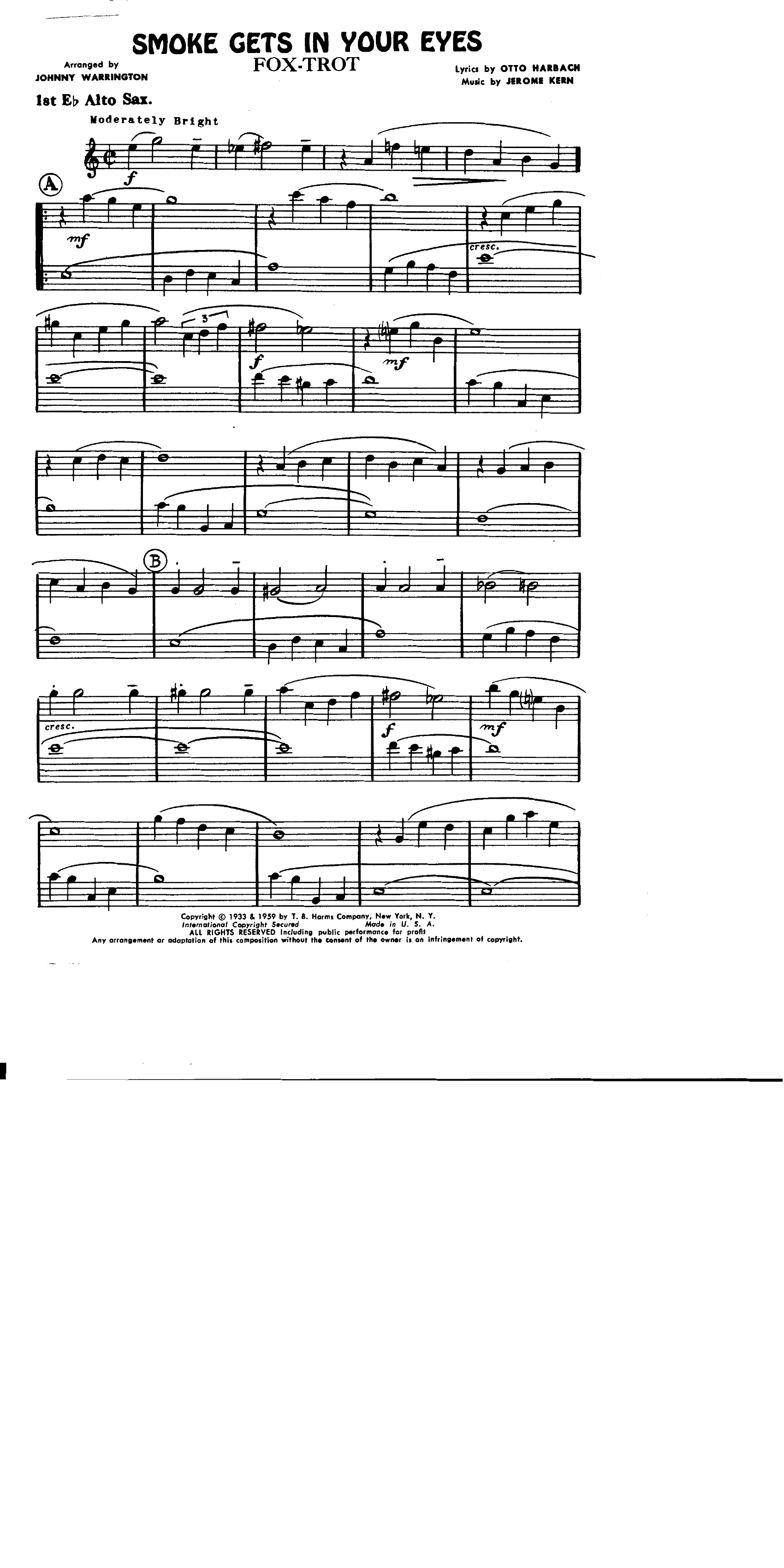 Smoke Gets In Your Eyes (J.Warrington)