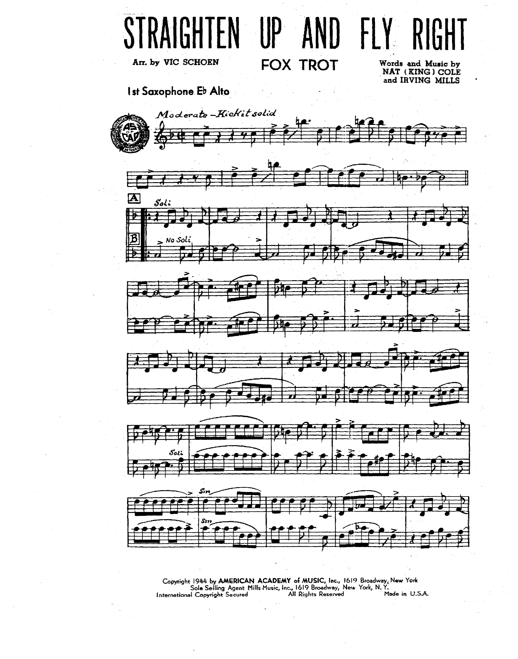 Straighten Up And Fly Right (V.Schoen)