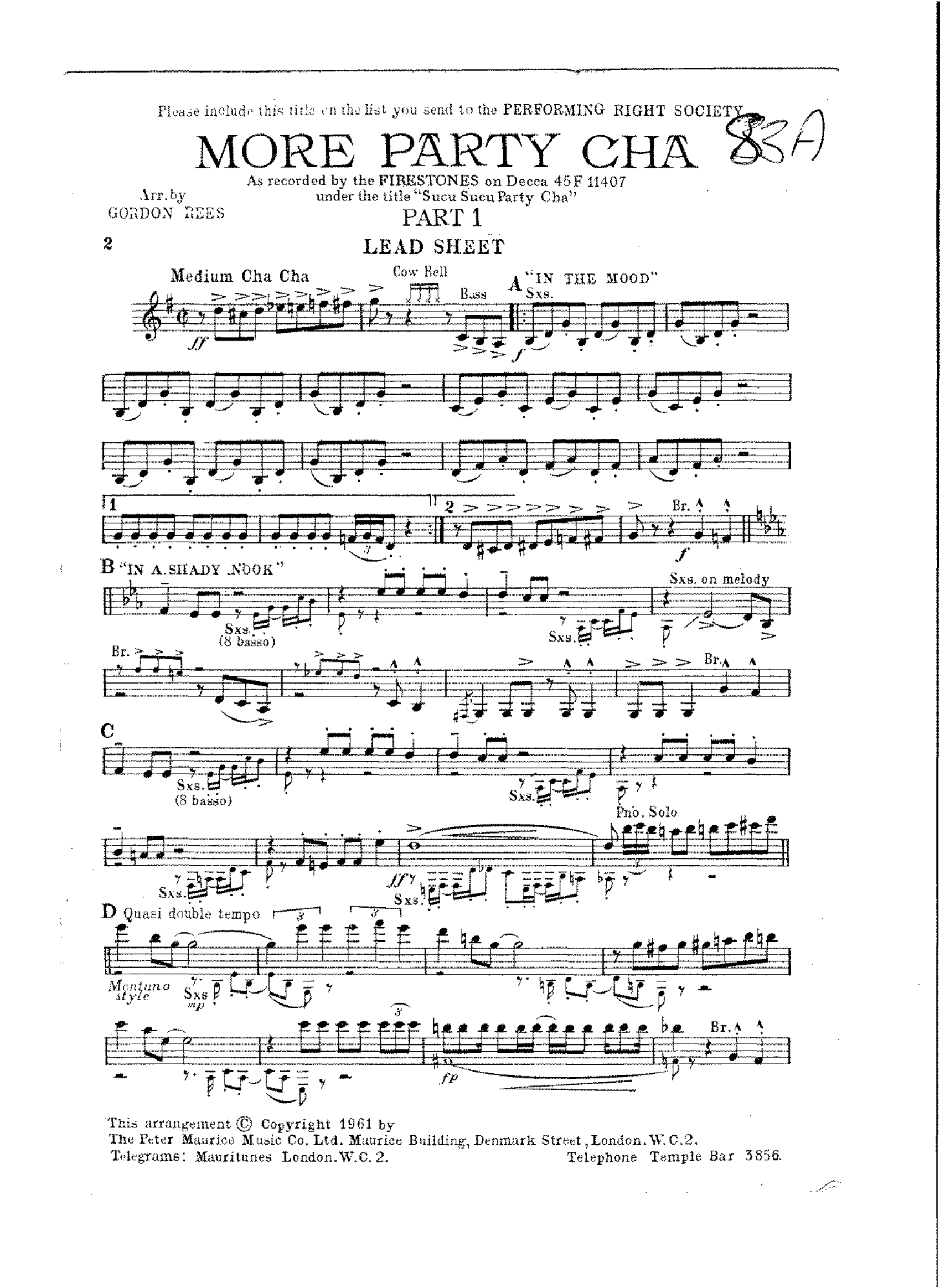 More Party Cha-Cha (G.Rees)