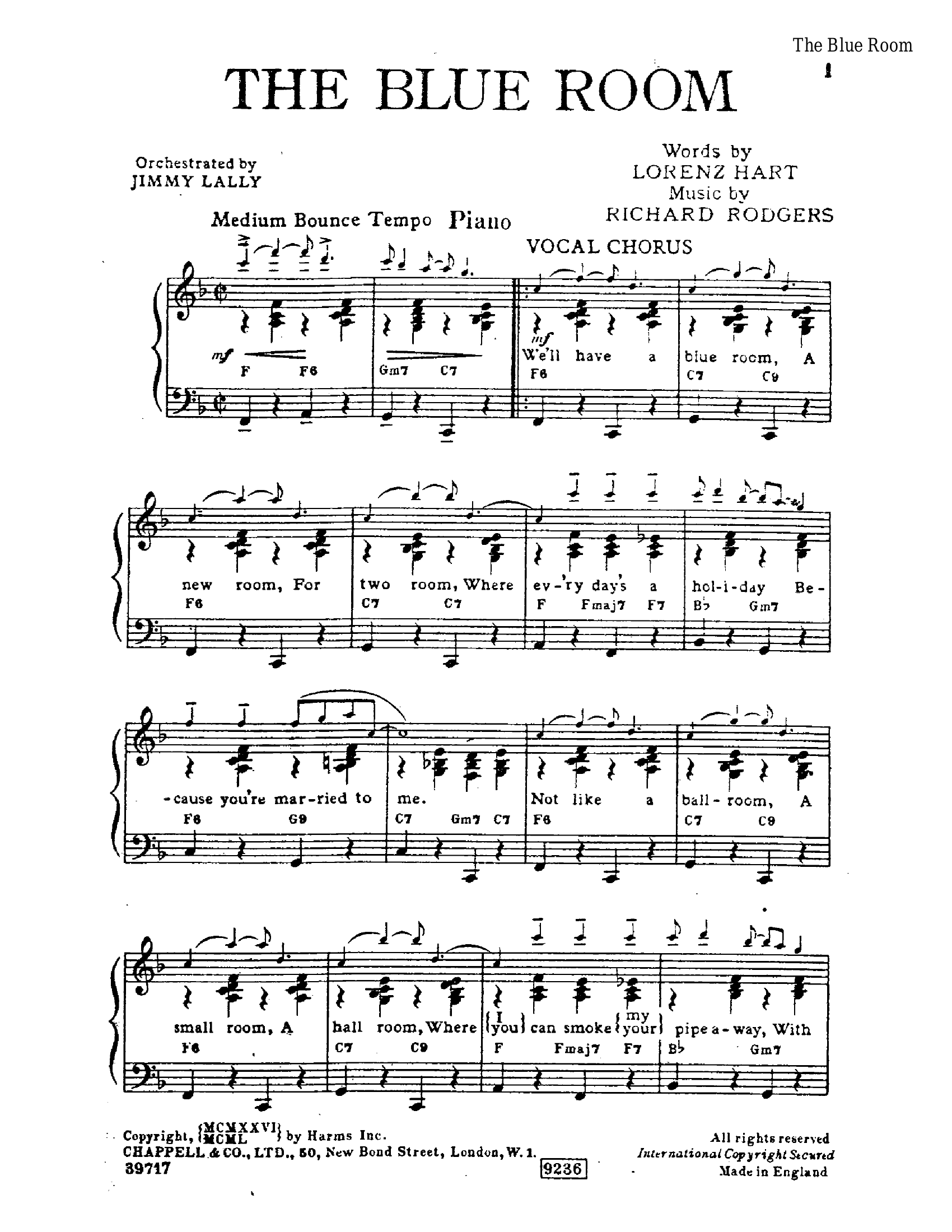 The Blue Room (J.Lally)