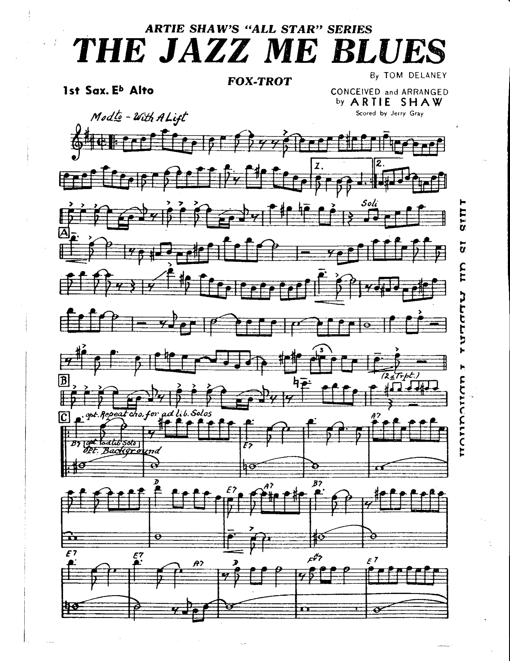 The Jazz Me Blues (A.Shaw)