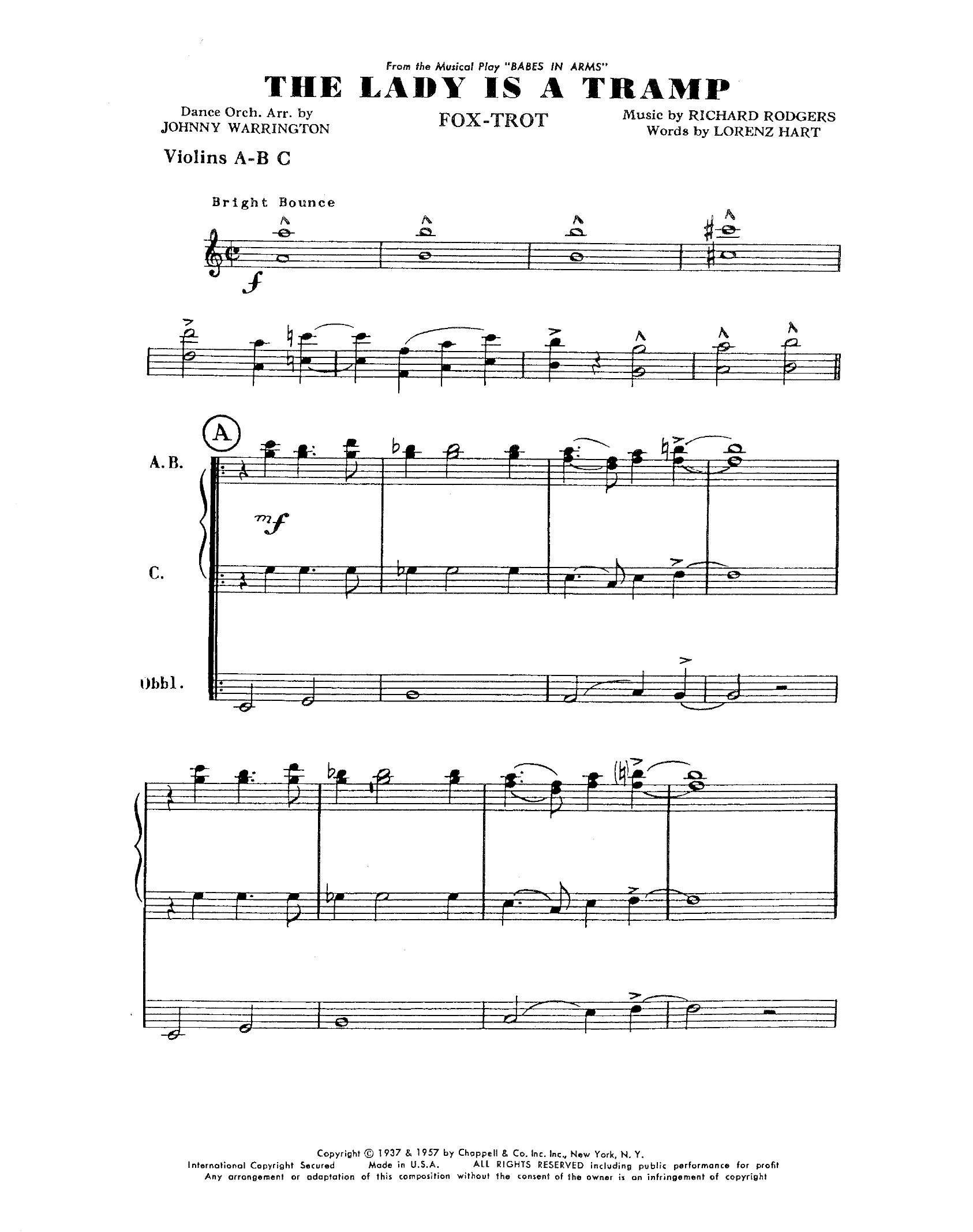 The Lady Is A Tramp (J.Warrington)