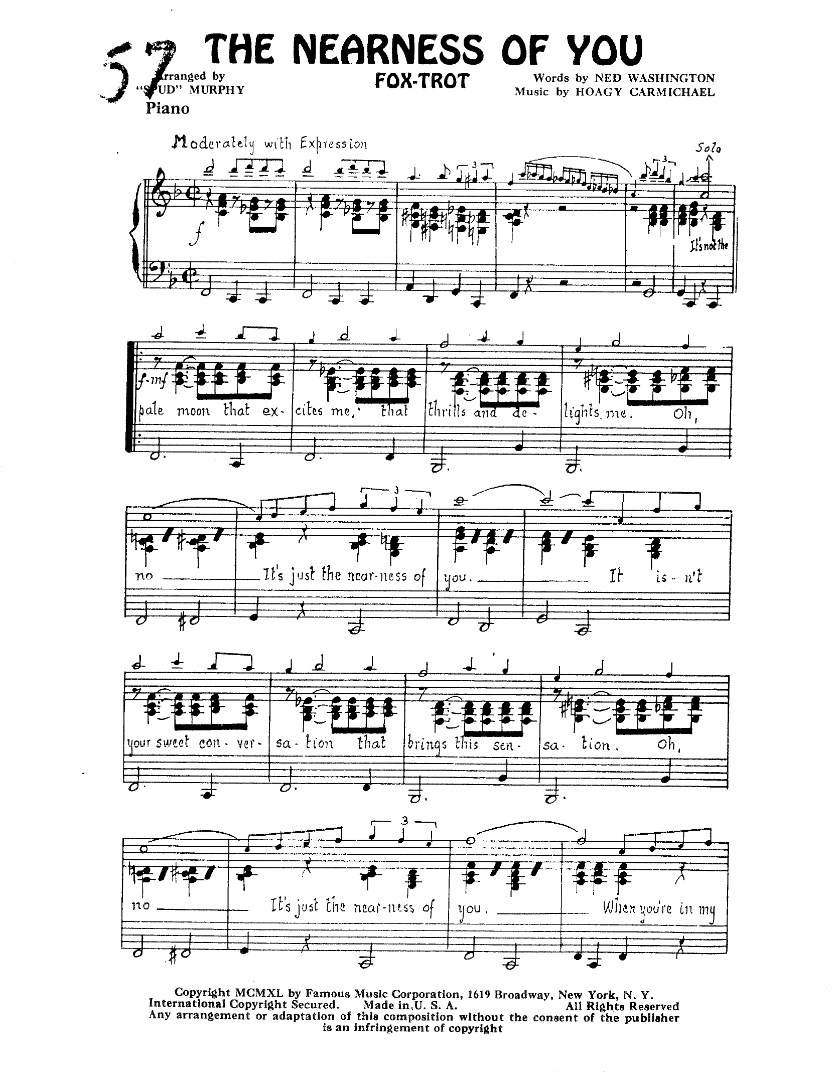 The Nearness Of You (S.Murphy)