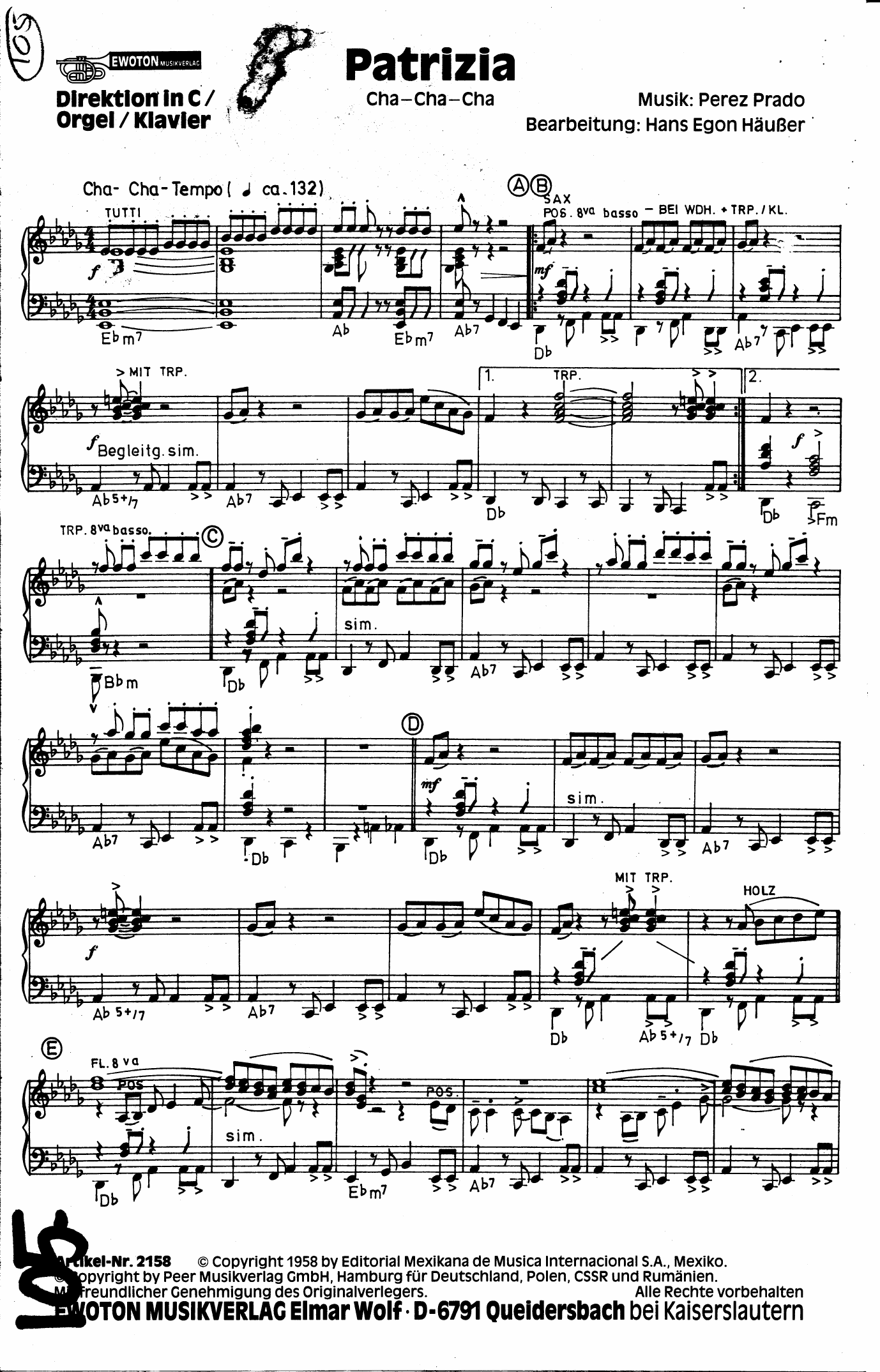 Patrizia - Hans Egon Hausser - 5434 - Cha Cha