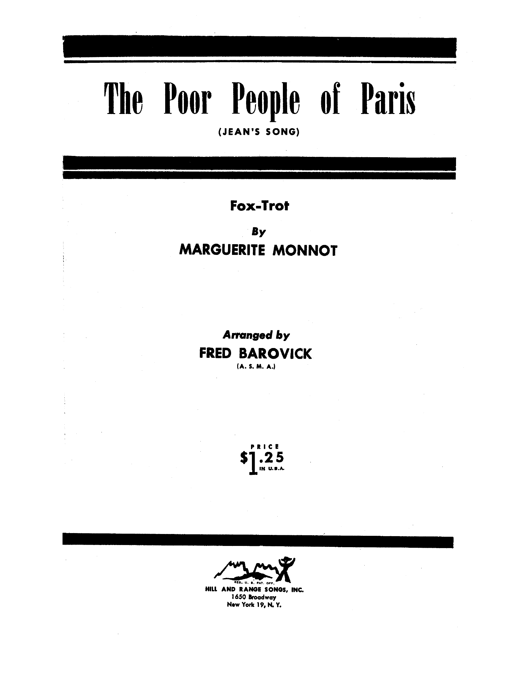 The Poor People Of Paris (F.Barovick)