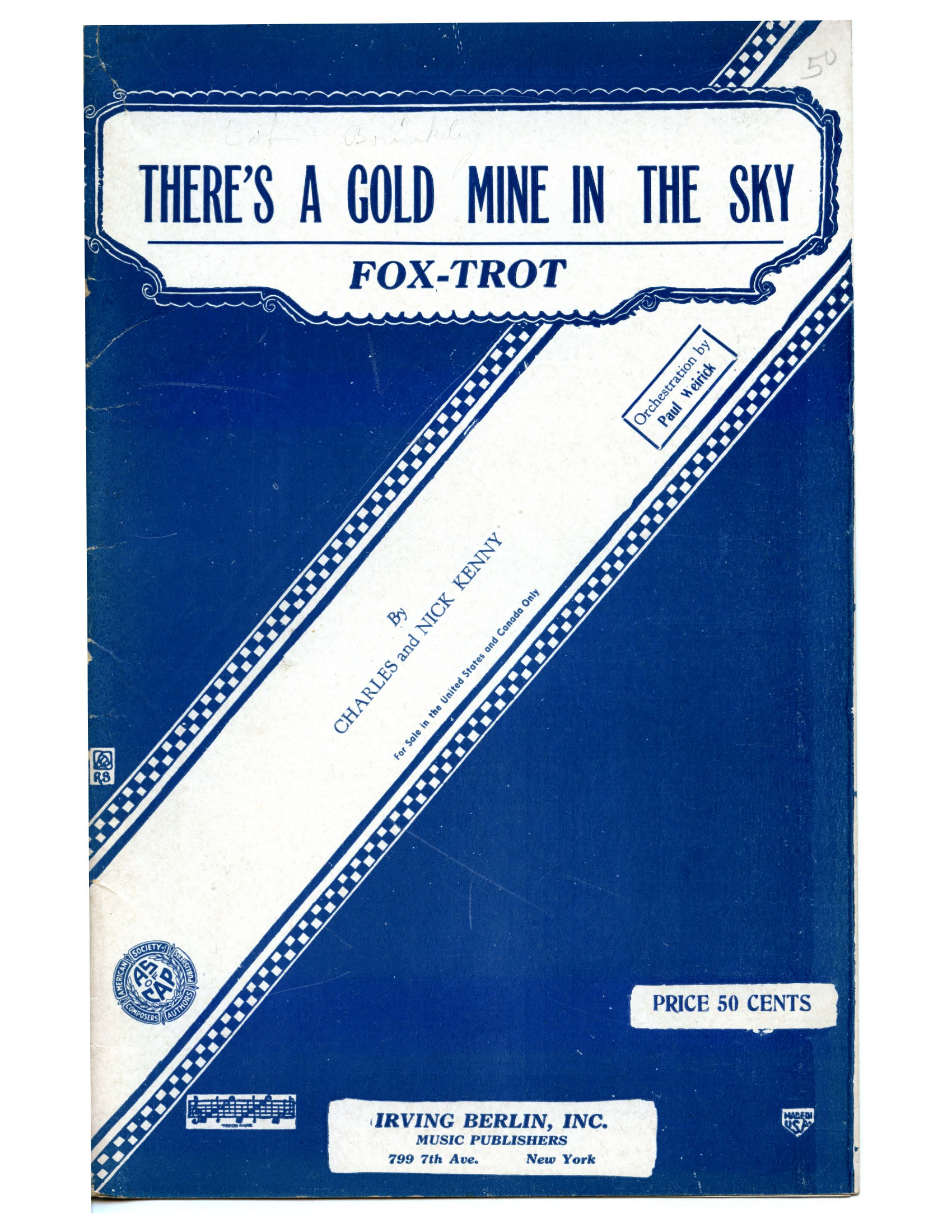 There's A Gold Mine In The Sky (P.Weirkick) Vocal Trio - Foxtrot