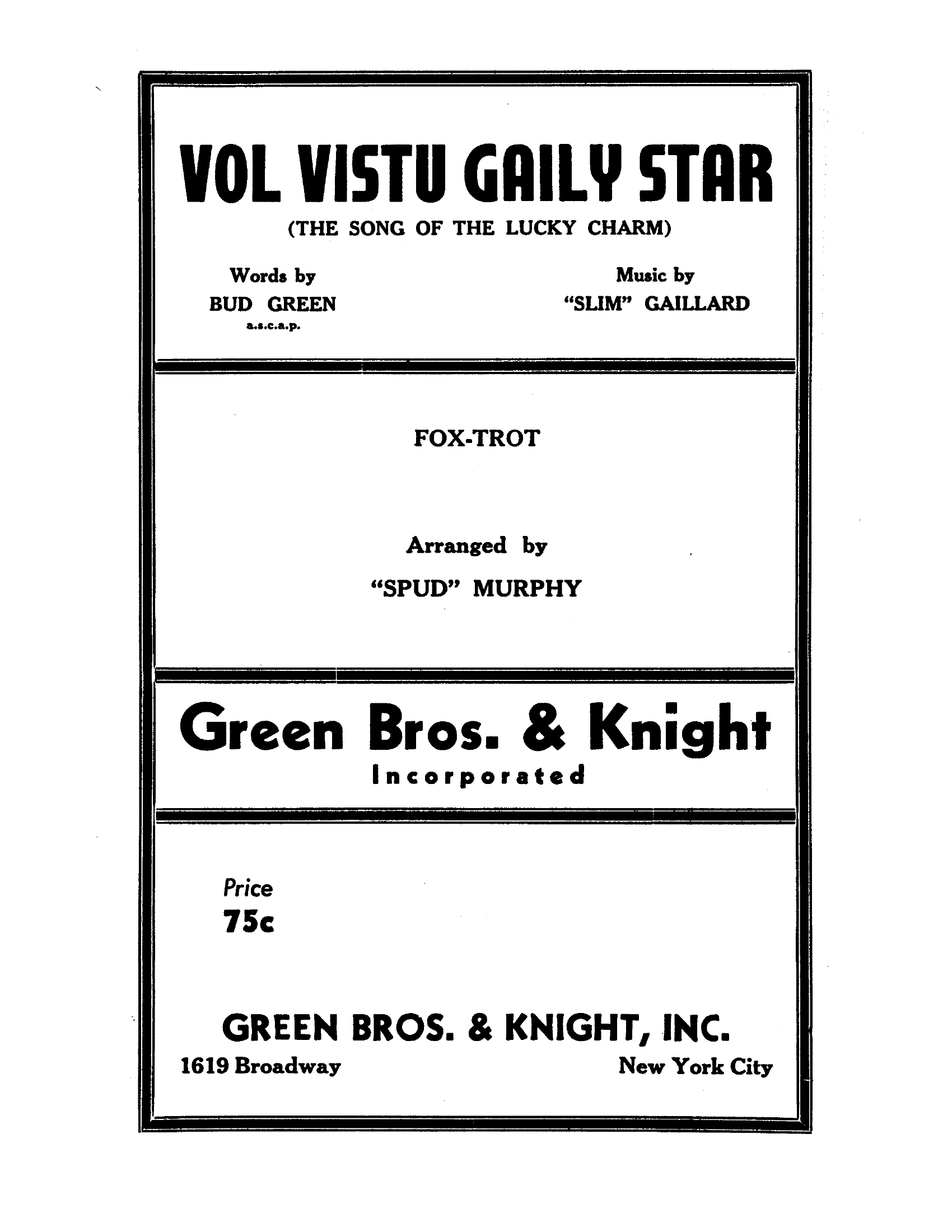 Vol Vistu Gaily Star (S.Murphy) - Foxtrot