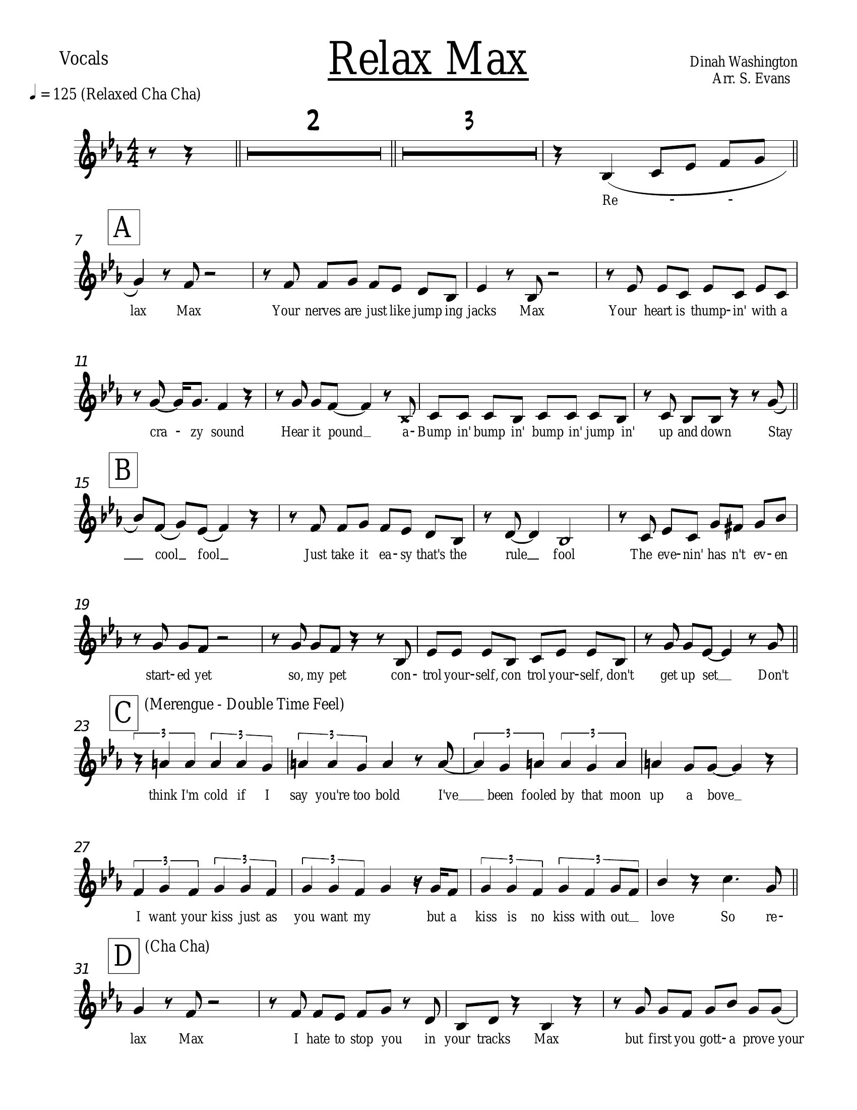 Relax Max (S.Evans) Dinah Washington