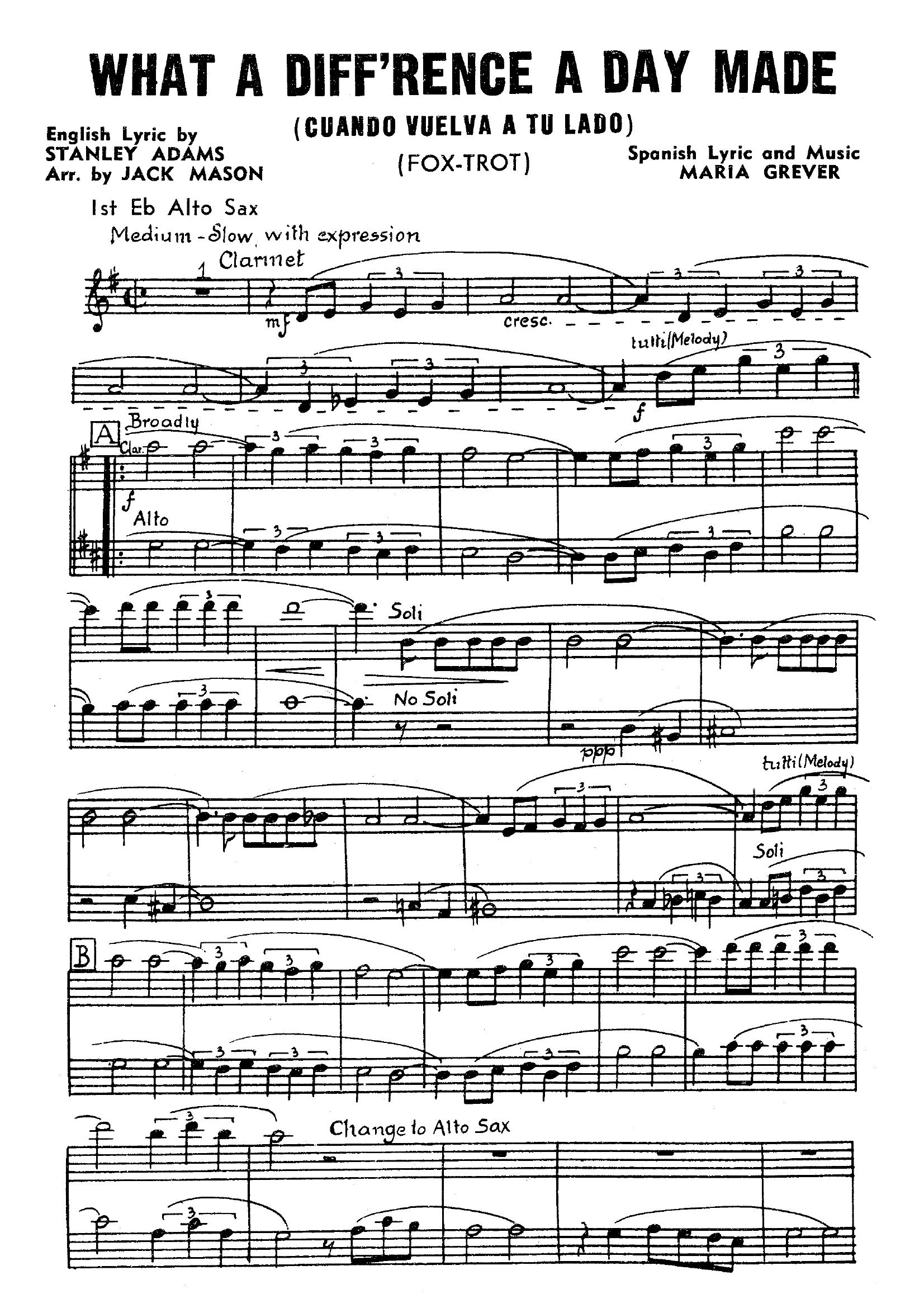 What A Difference A Day Made (J.Mason)