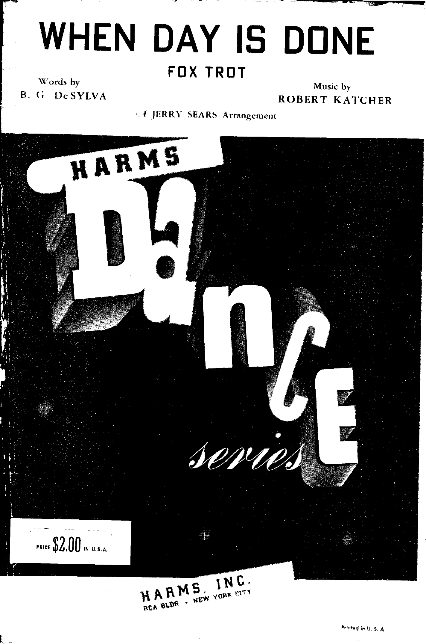 When Day Is Done (J.Sears)