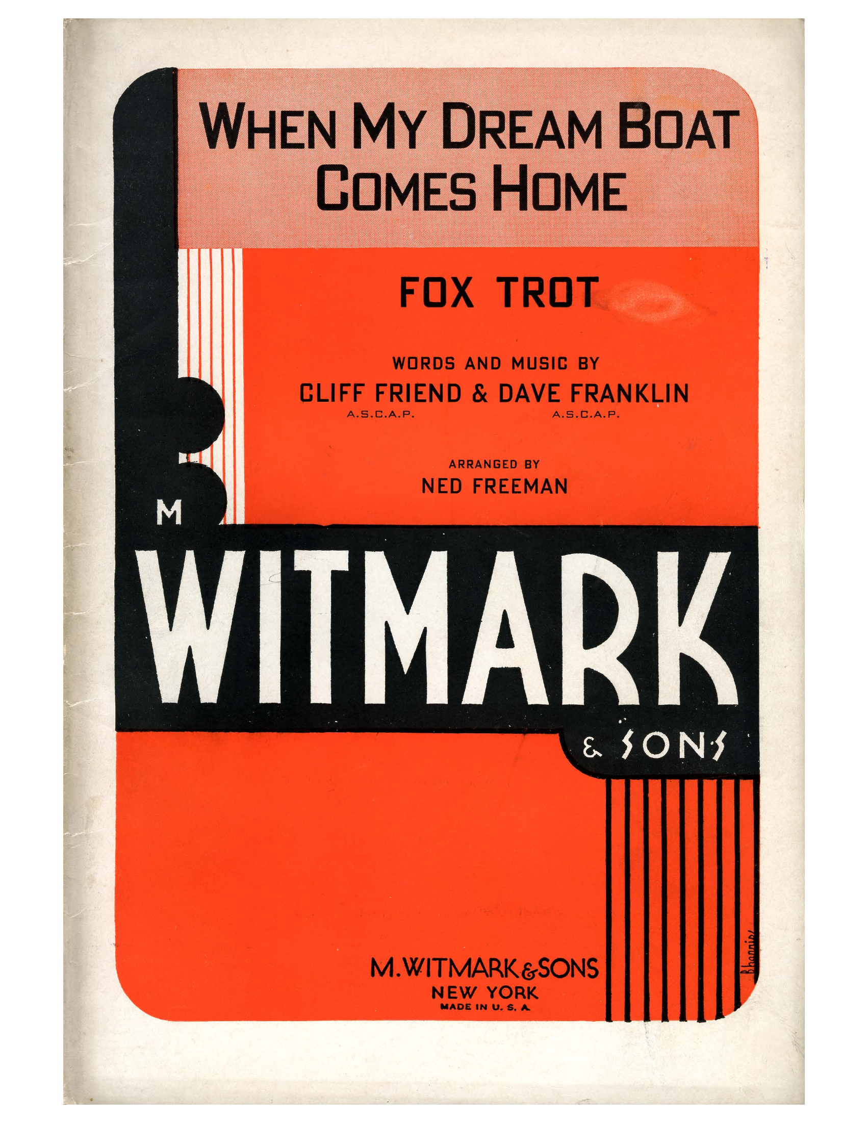 When My Dream Boat Comes Home (N.Freeman) - Vocal Trio - Violins - Foxtrot