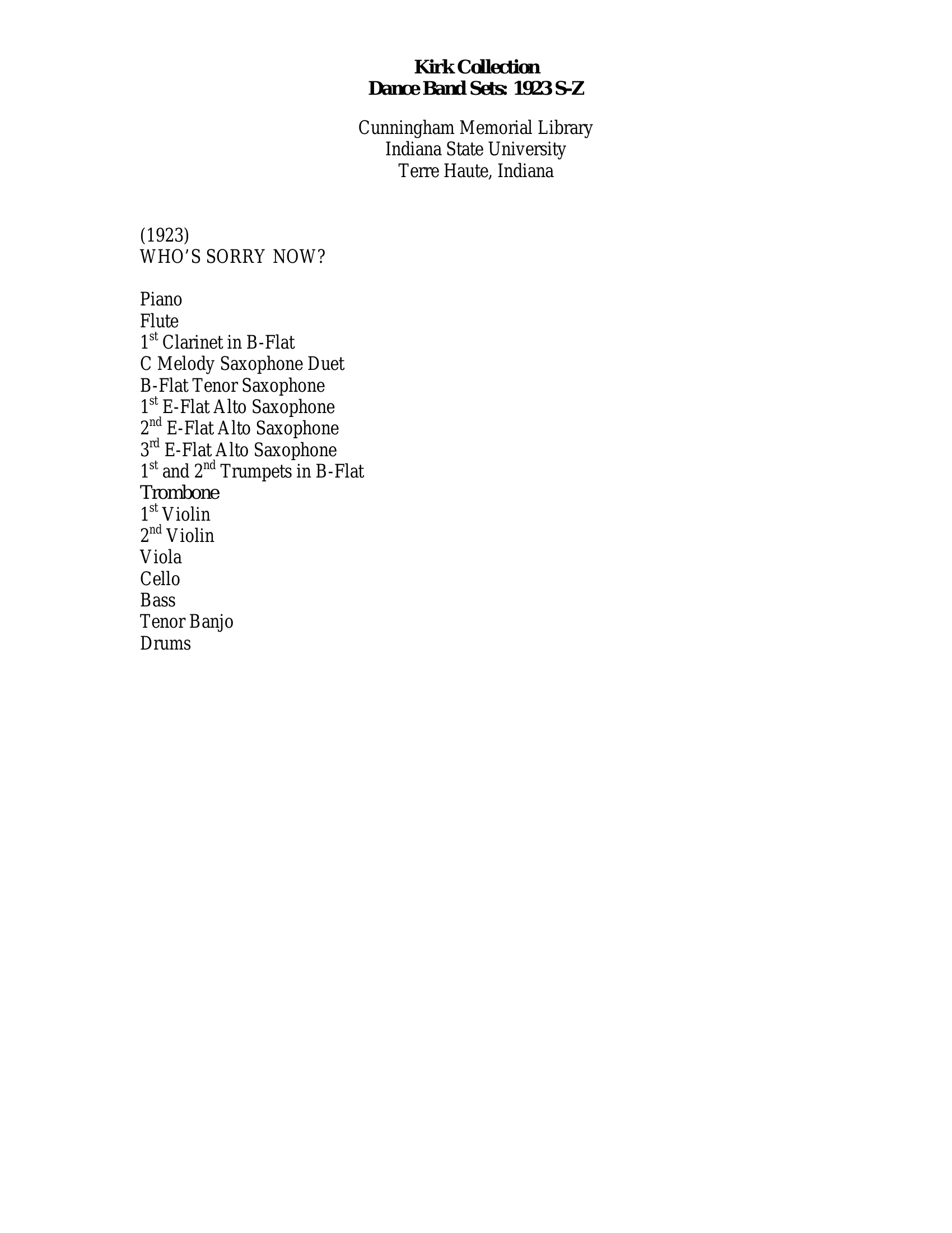 Who's Sorry Now (A.Lange) Ted Snyder  - Foxtrot