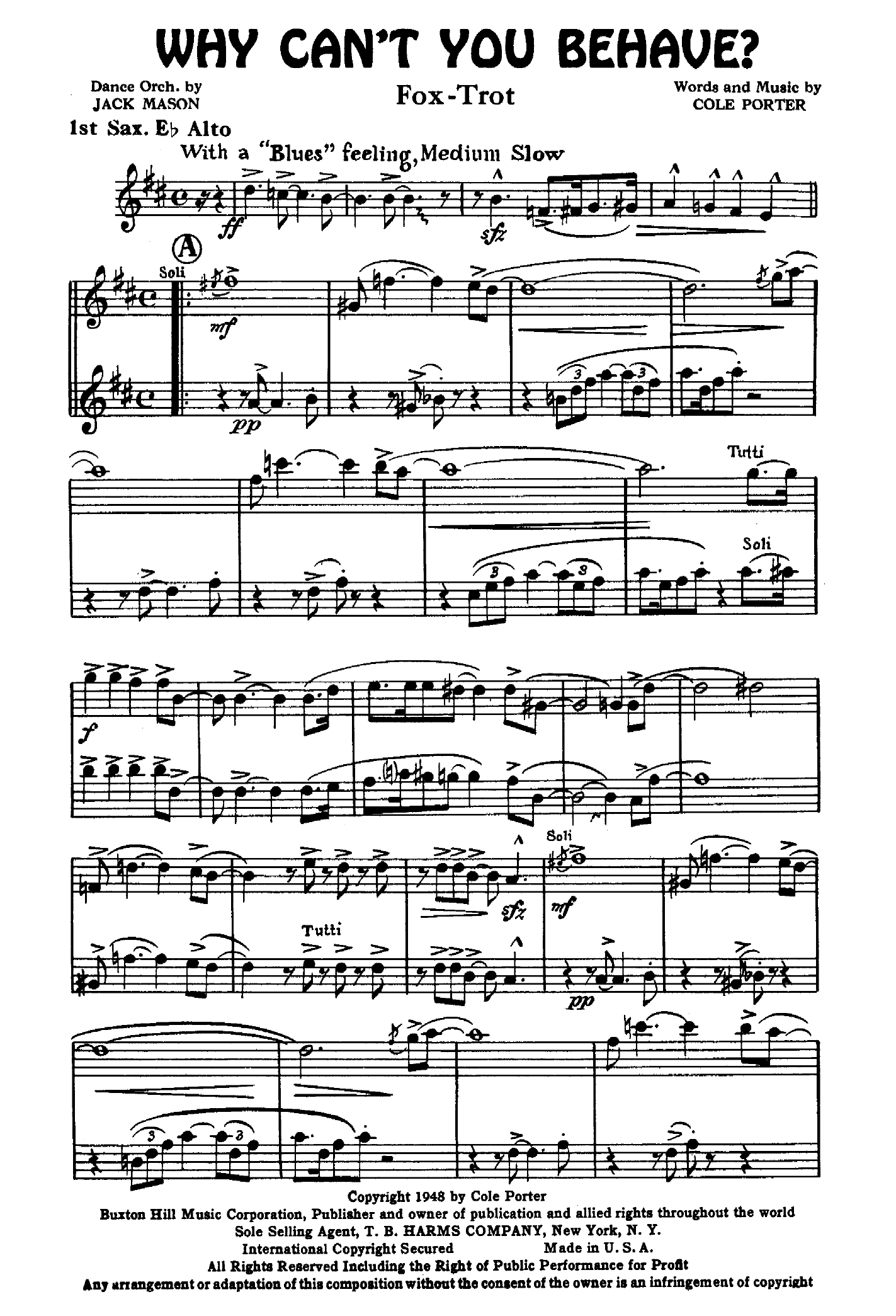 Why Can't You Behave (J.Mason)