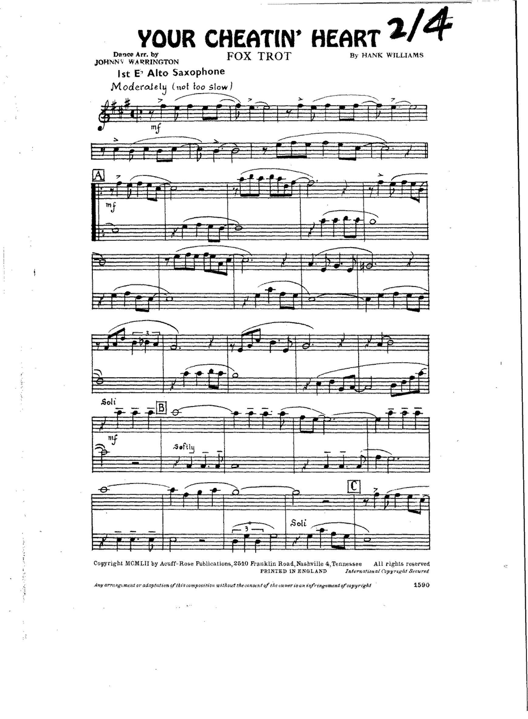 Your Cheatin Heart (J.Warrington)