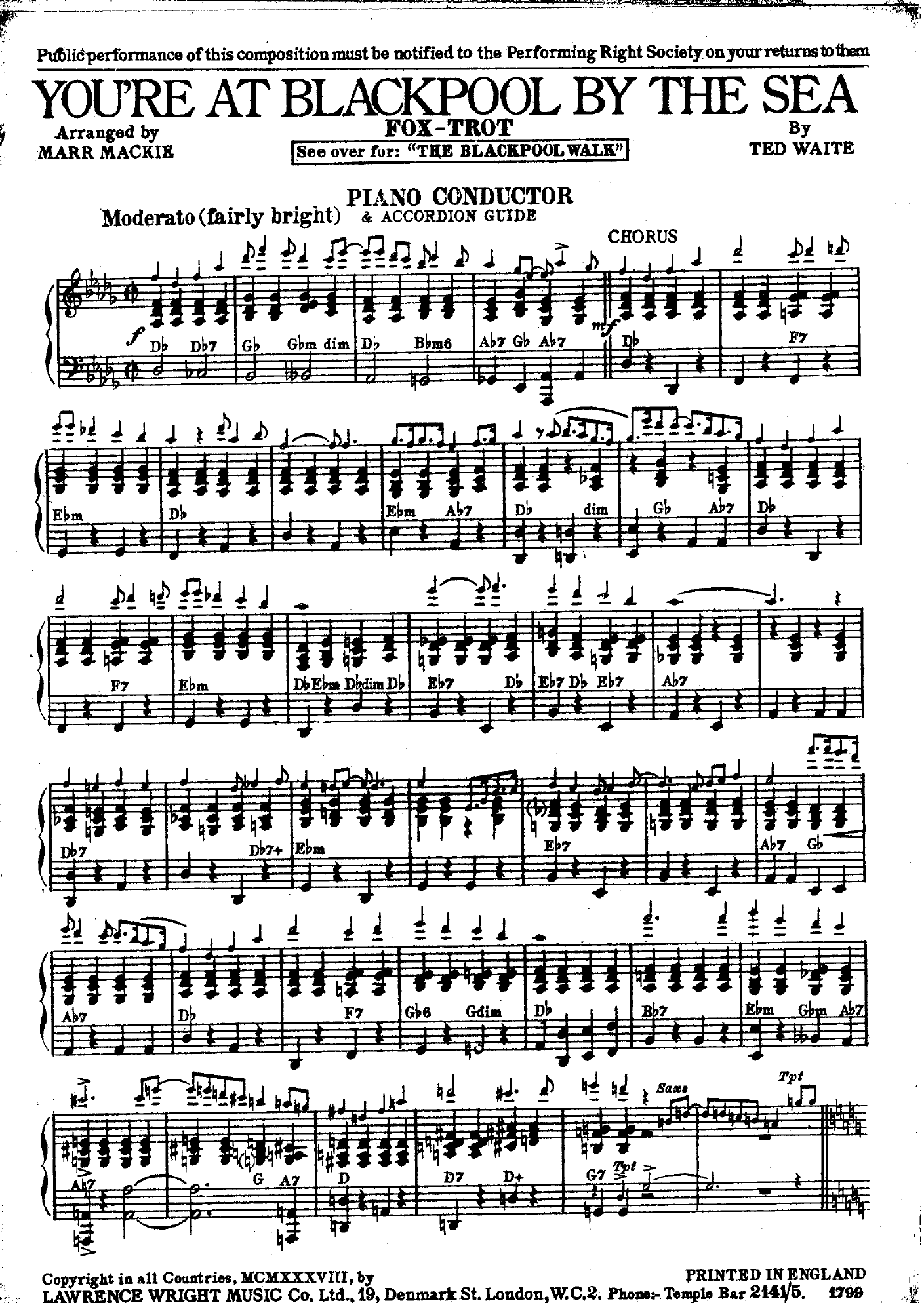 You're At Blackpool By The Sea (M.Mackie) - Foxtrot