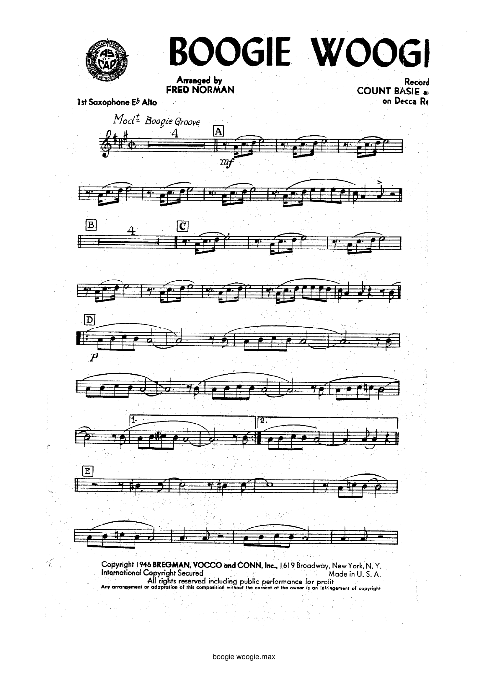 Boogie Woogie (F.Norman) C.Basie