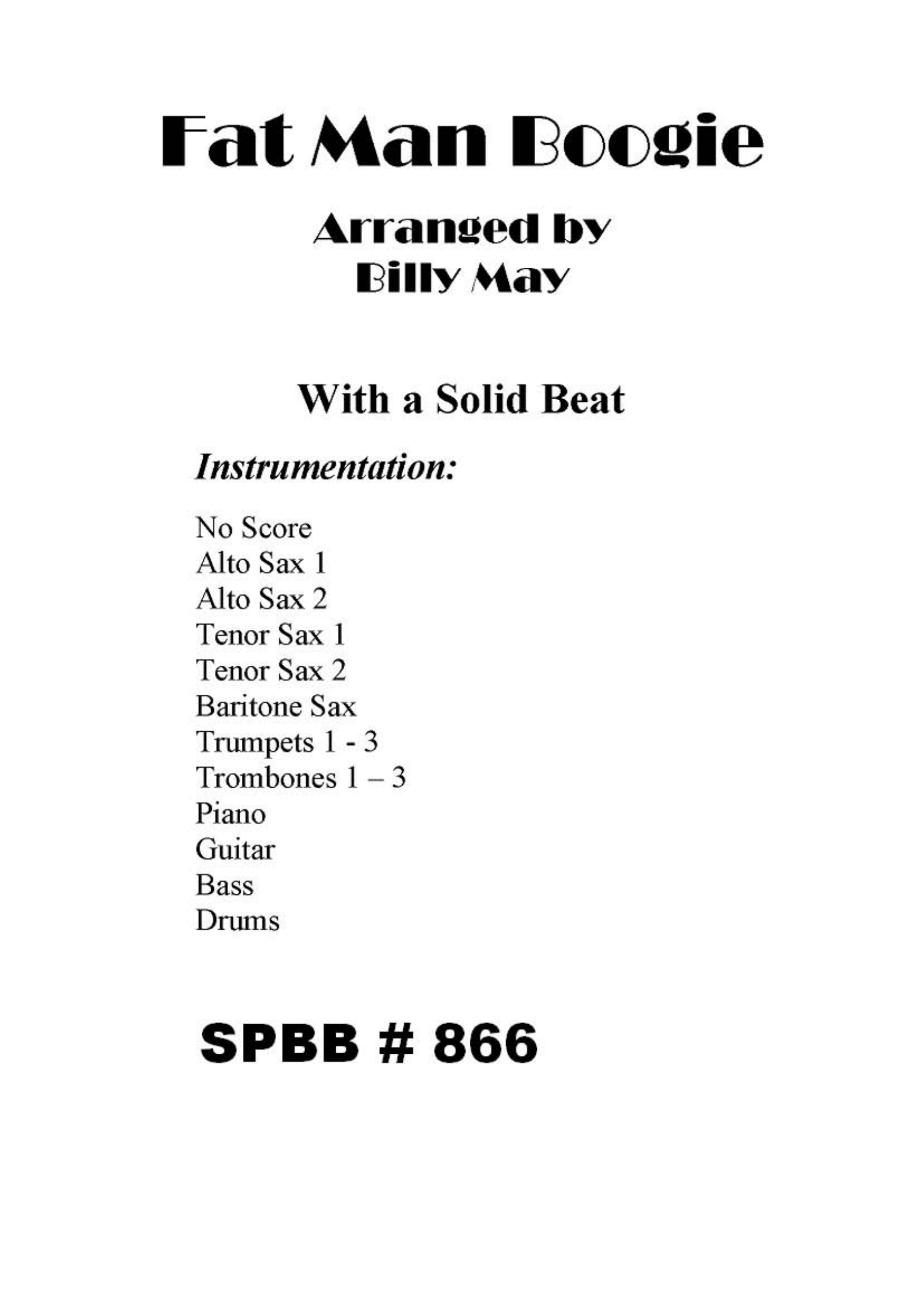 Fat Man Boogie (B.May)