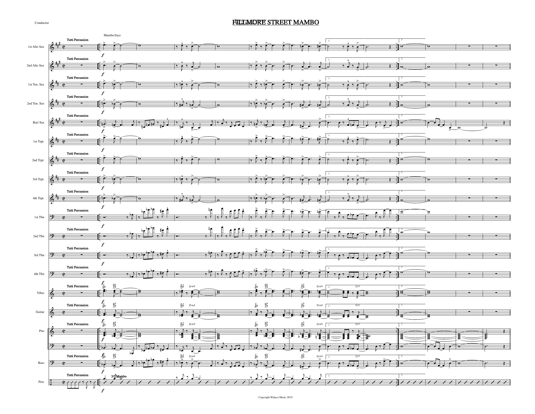 Fillmore Street Mambo (W.Wallace)