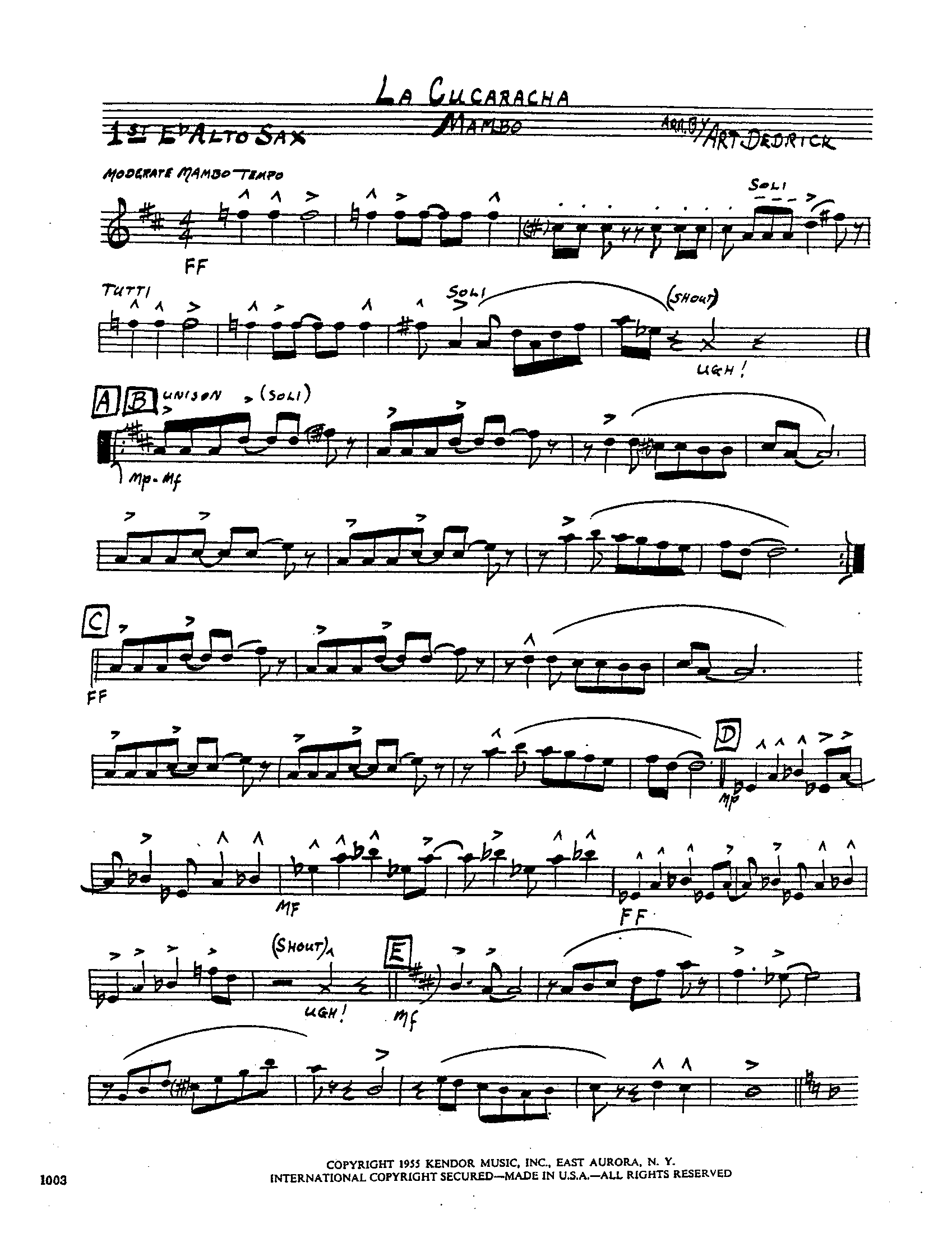 La Cucaracha (A.Dedrick)