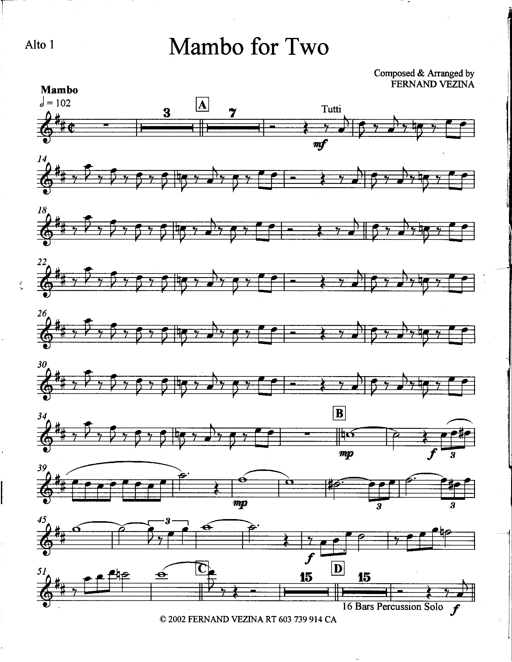 Mambo For Two (F.Vezina)