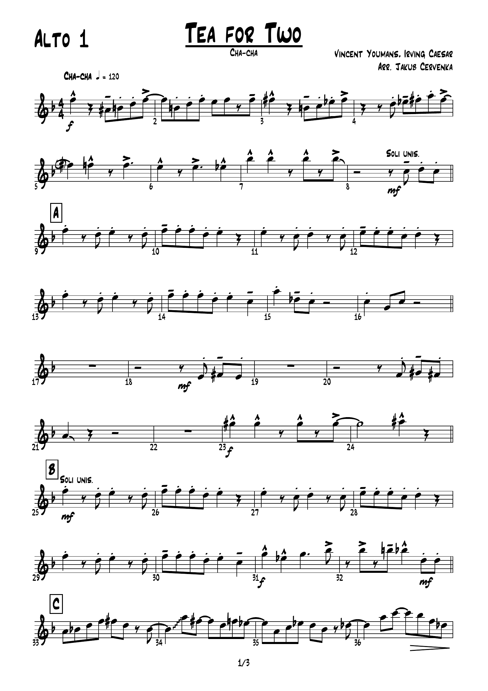 Tea For Two (J.Cervenka) Cha Cha