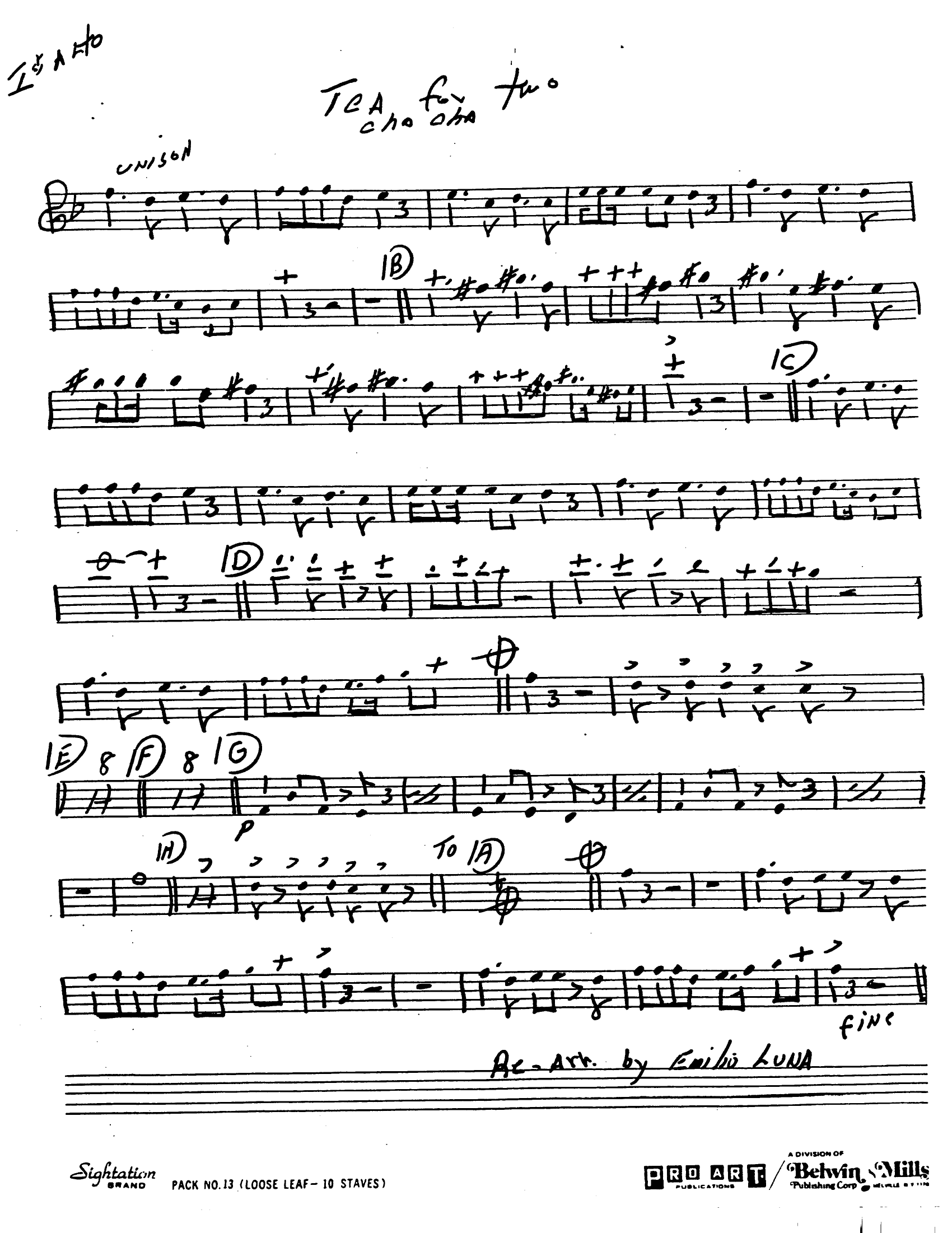 Tea For Two (T.Dorsey) Cha Cha