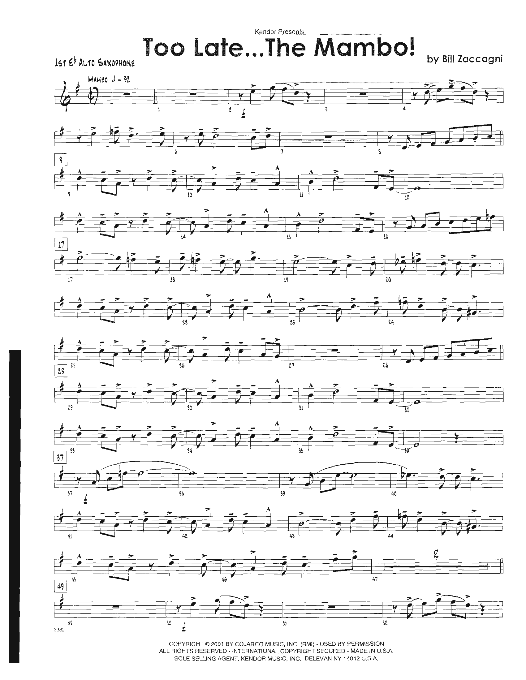 Too Late.... The Mambo (B.Zaccagni)