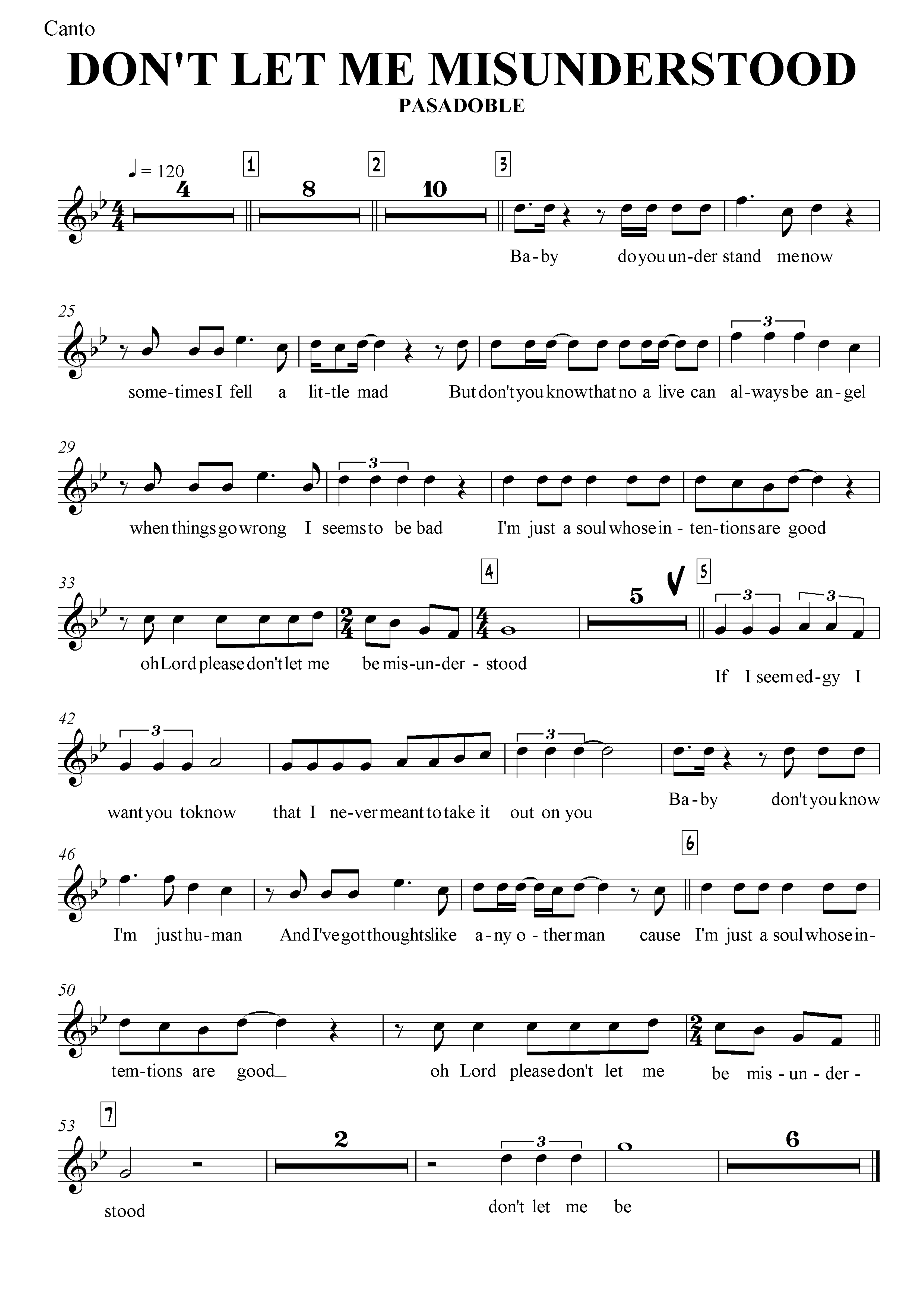 Don't Let Me Misunderstood - Pasadoble