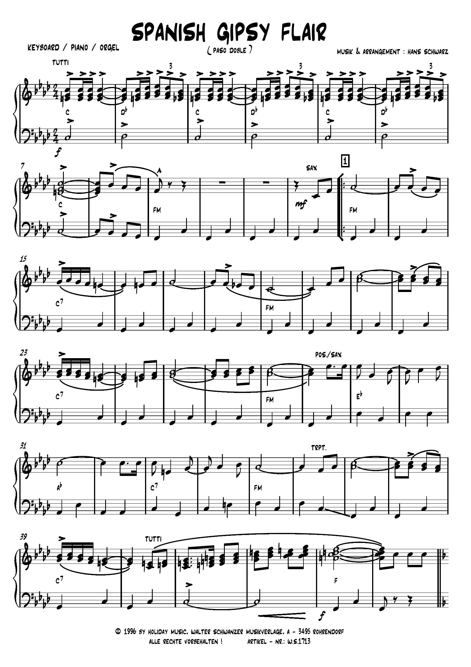 Spanish Gipsy Flair (H.Schwarz) Pasodoble