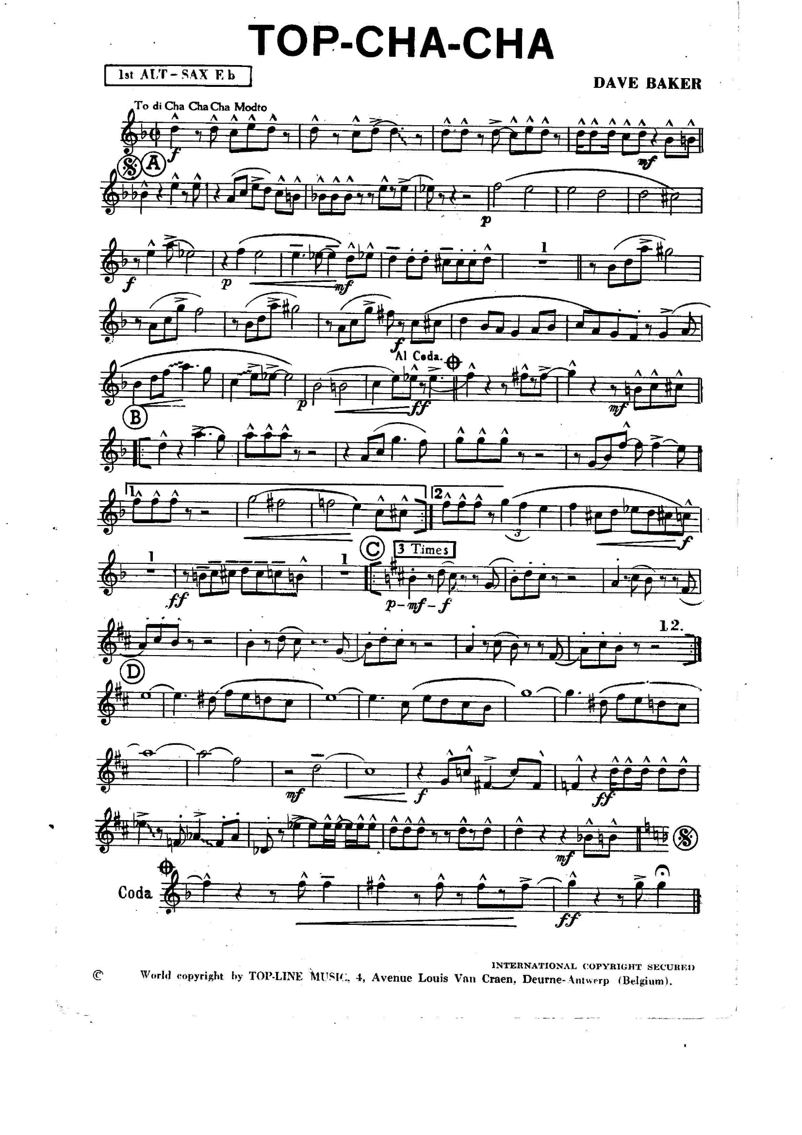 Top-Cha-Cha (D.Baker) Missing Drums